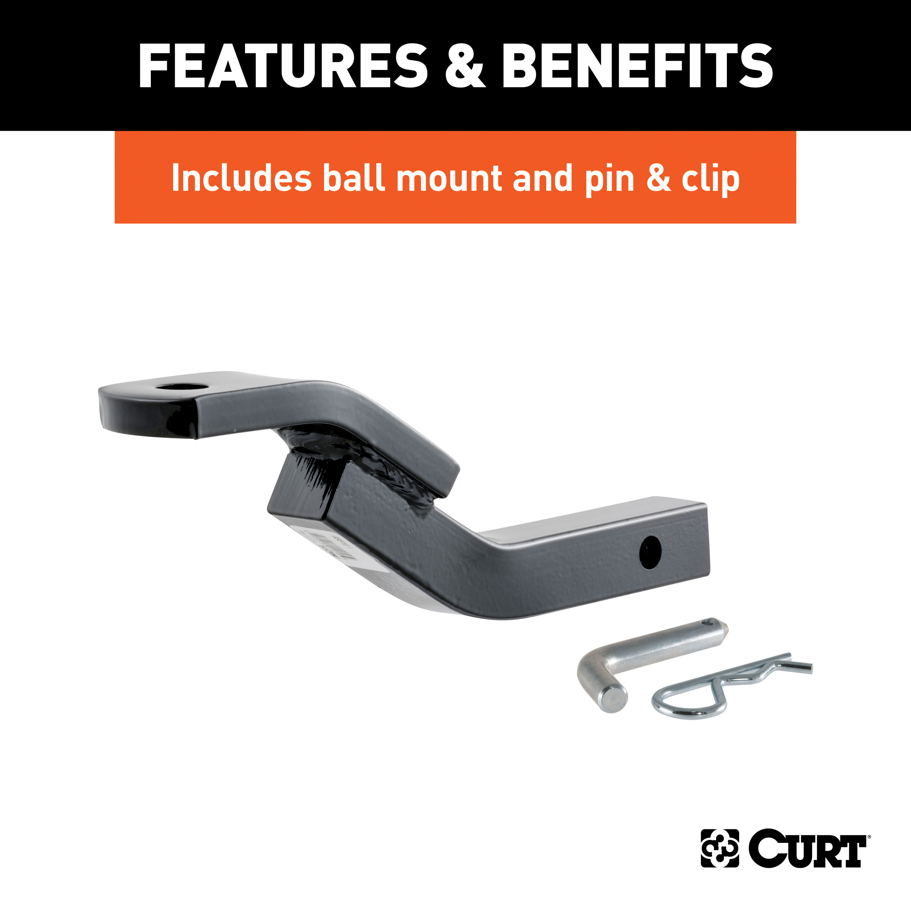 CURT 110833 Class 1 Trailer Hitch with Ball Mount, 1-1/4-In Receiver, Fits Select Volkswagen Jetta thumbnail 5