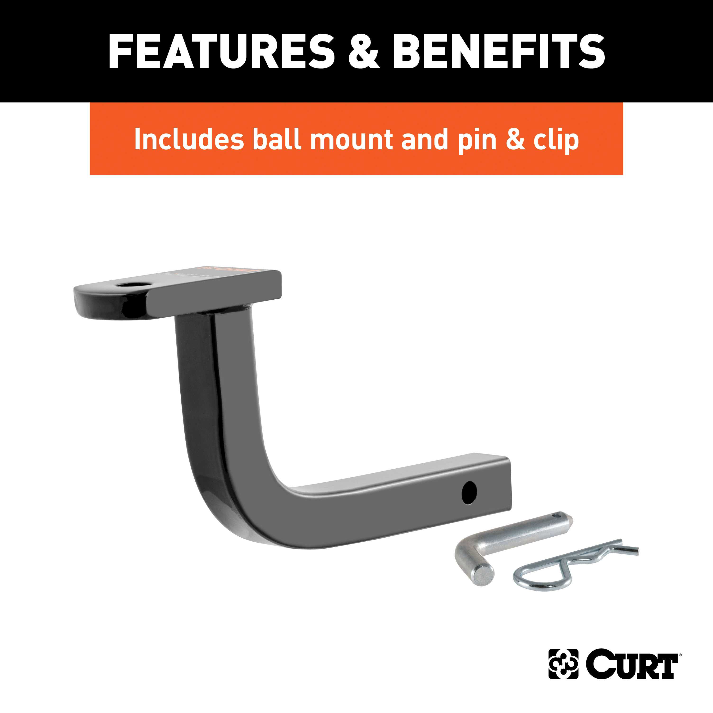 CURT 110203 Class 1 Trailer Hitch with Ball Mount, 1-1/4-In Receiver, Fits Select Smart Fortwo thumbnail 6