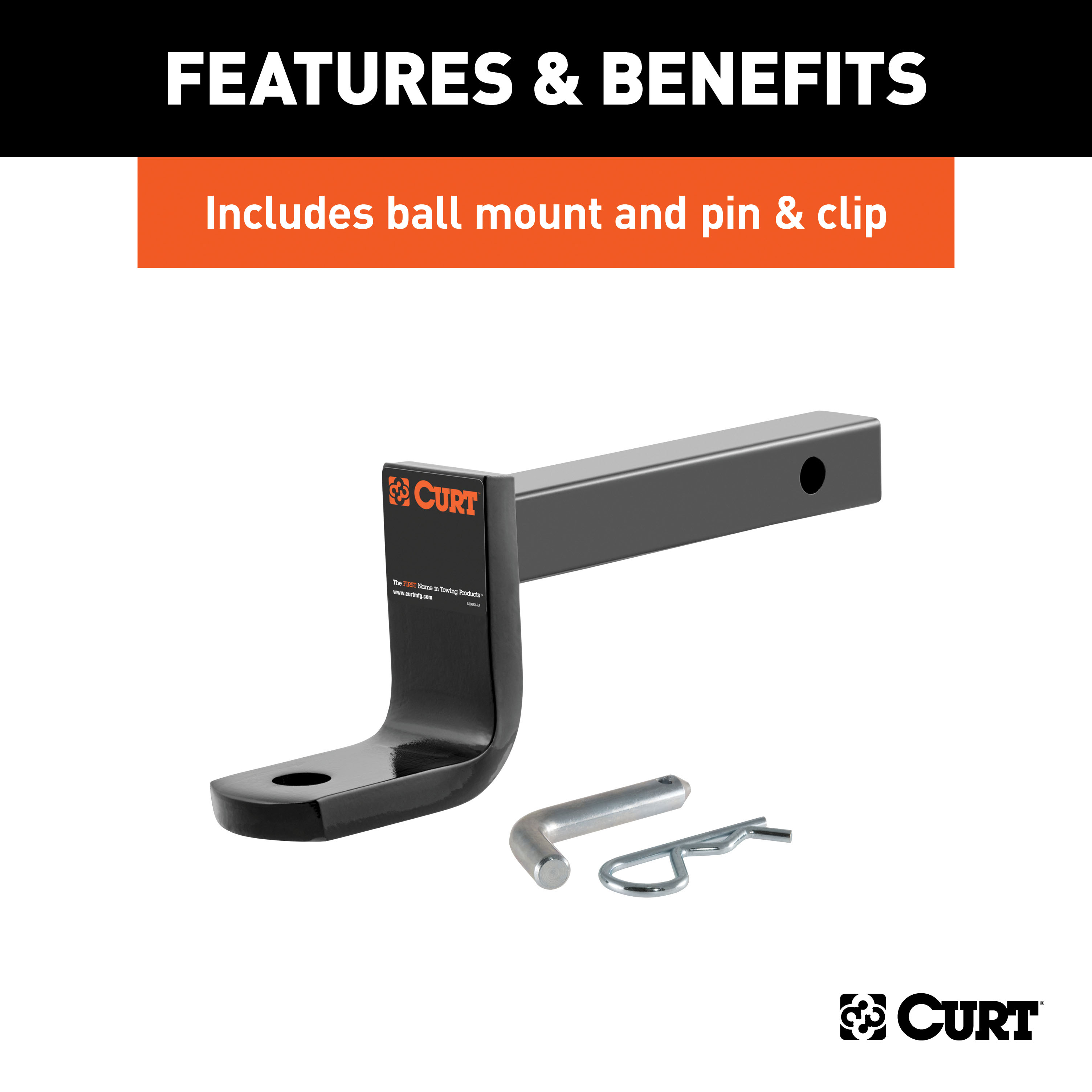 CURT 112903 Class 1 Trailer Hitch with Ball Mount, 1-1/4-In Receiver, Fits Select Honda Accord, Acura CL, TL thumbnail 5