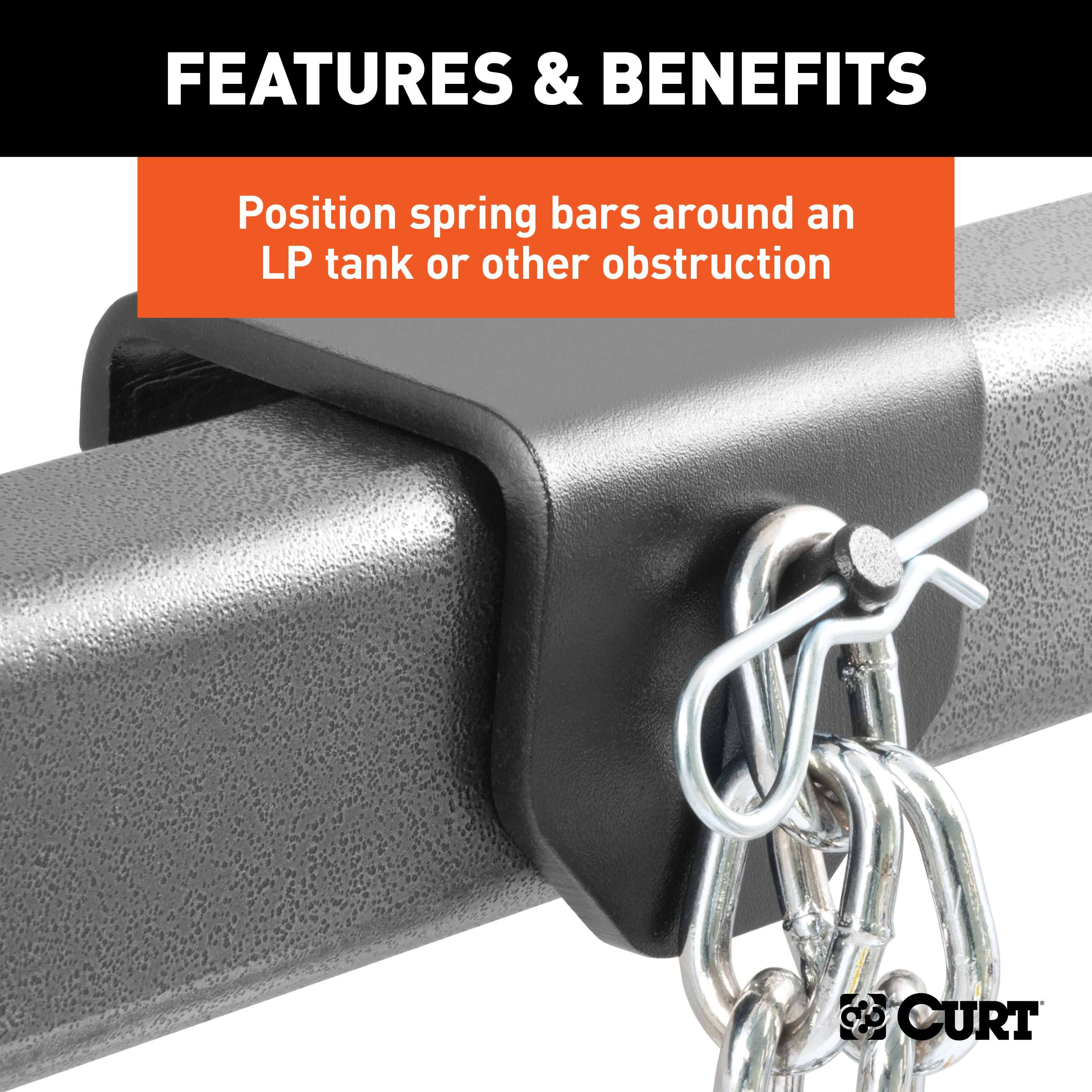CURT 17003 Weight Distribution Hitch Clamp-On Hookup Brackets thumbnail 2