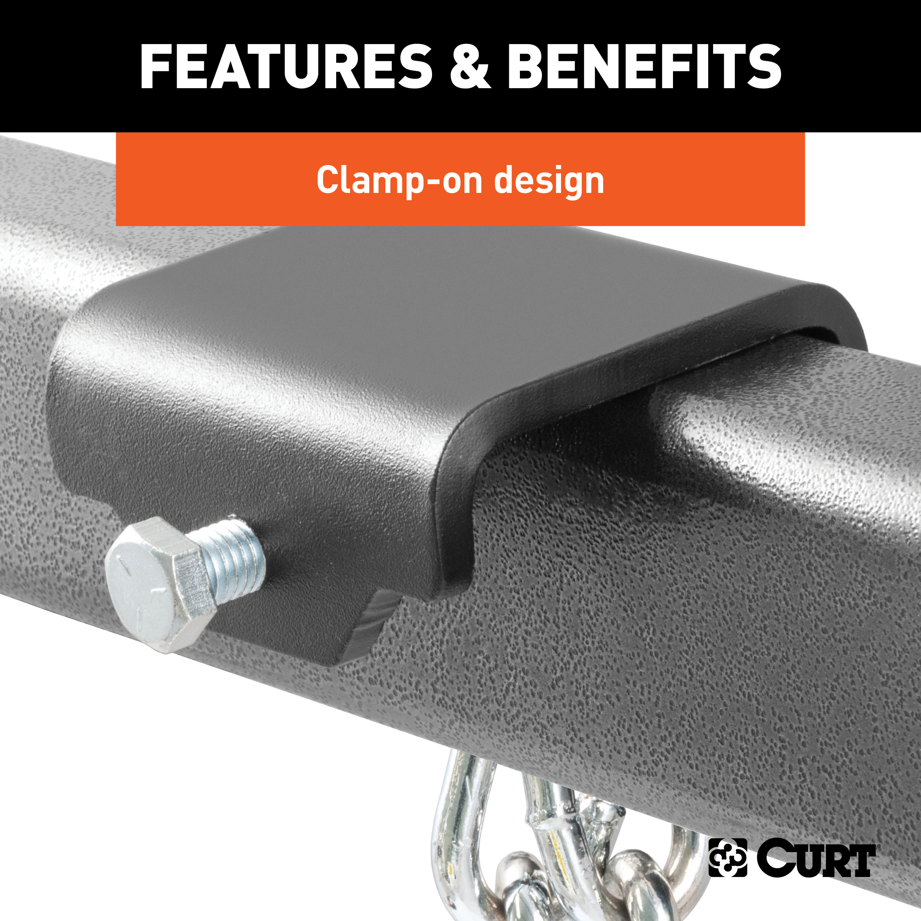 CURT 17003 Weight Distribution Hitch Clamp-On Hookup Brackets thumbnail 3