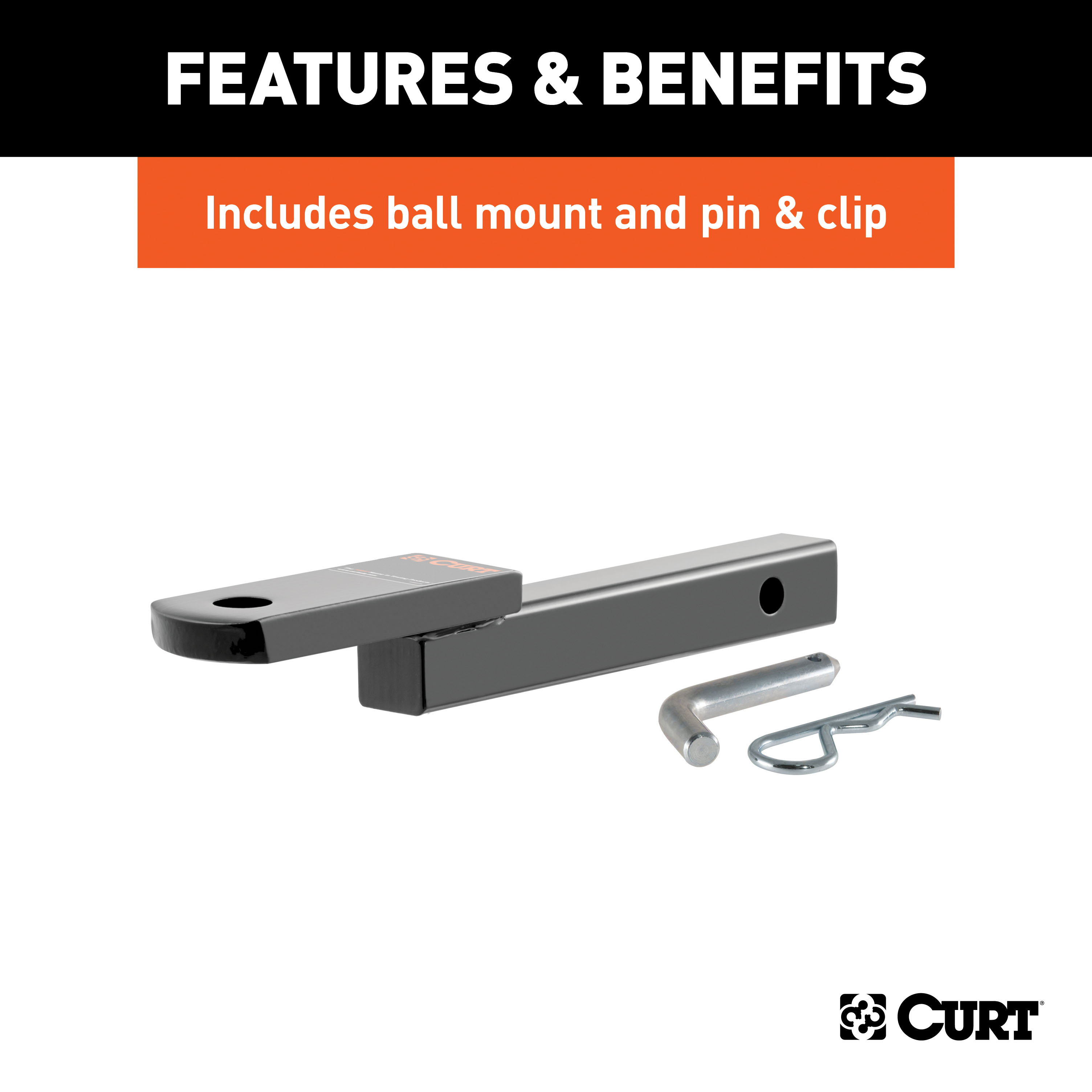 CURT 122703 Class 2 Trailer Hitch with Ball Mount, 1-1/4-In Receiver, Fits Select Subaru Legacy, Outback thumbnail 5