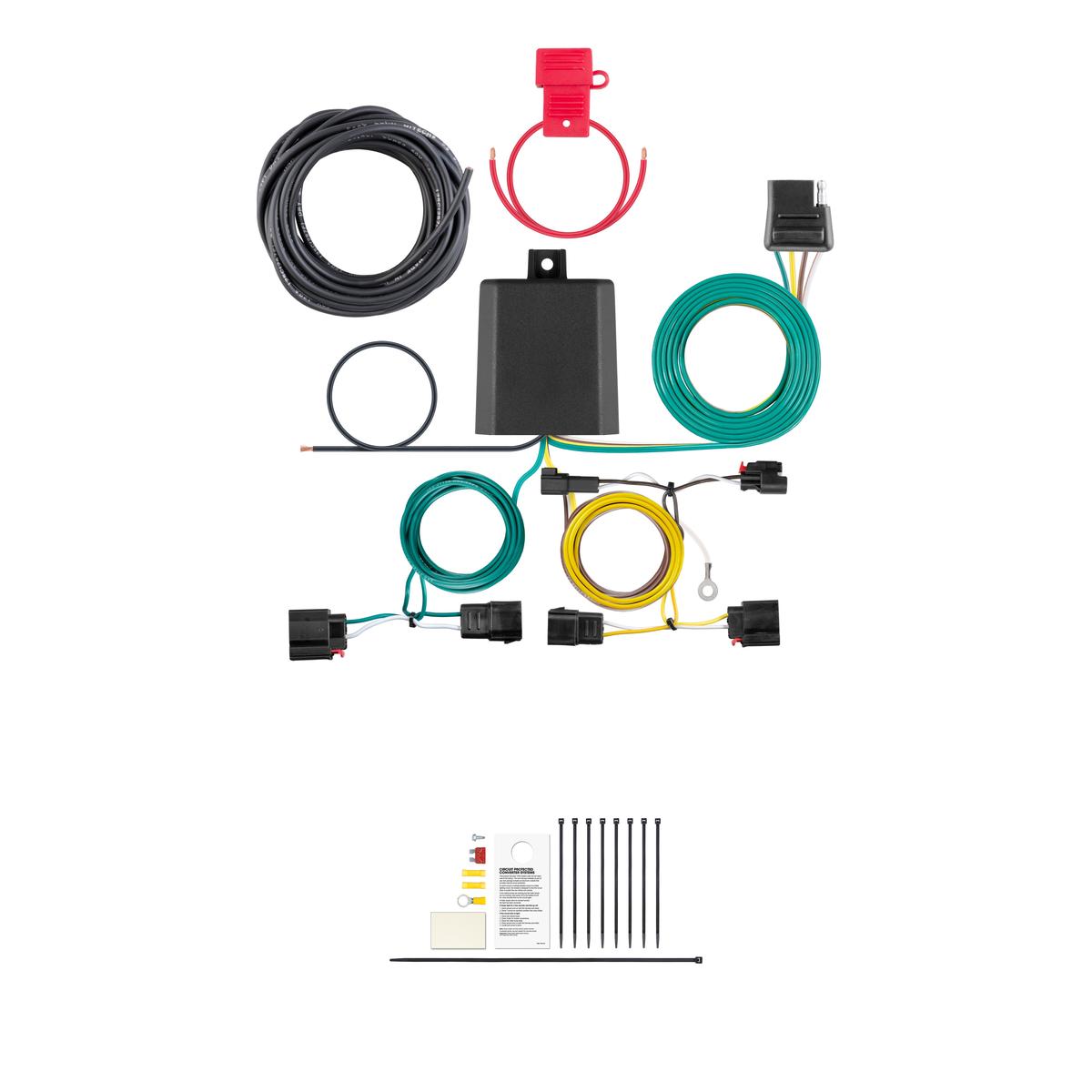 CURT Custom Wiring Harness, 4-Way Flat Output, Select Jeep Grand Cherokee Trailer Connector Kit bkdk56426 thumbnail 0