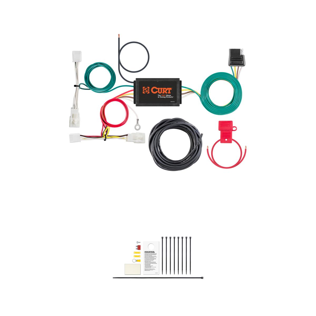 CURT 56430 Vehicle-Side Custom 4-Pin Trailer Wiring Harness, Fits Select Lexus ES300h, ES350 thumbnail 0