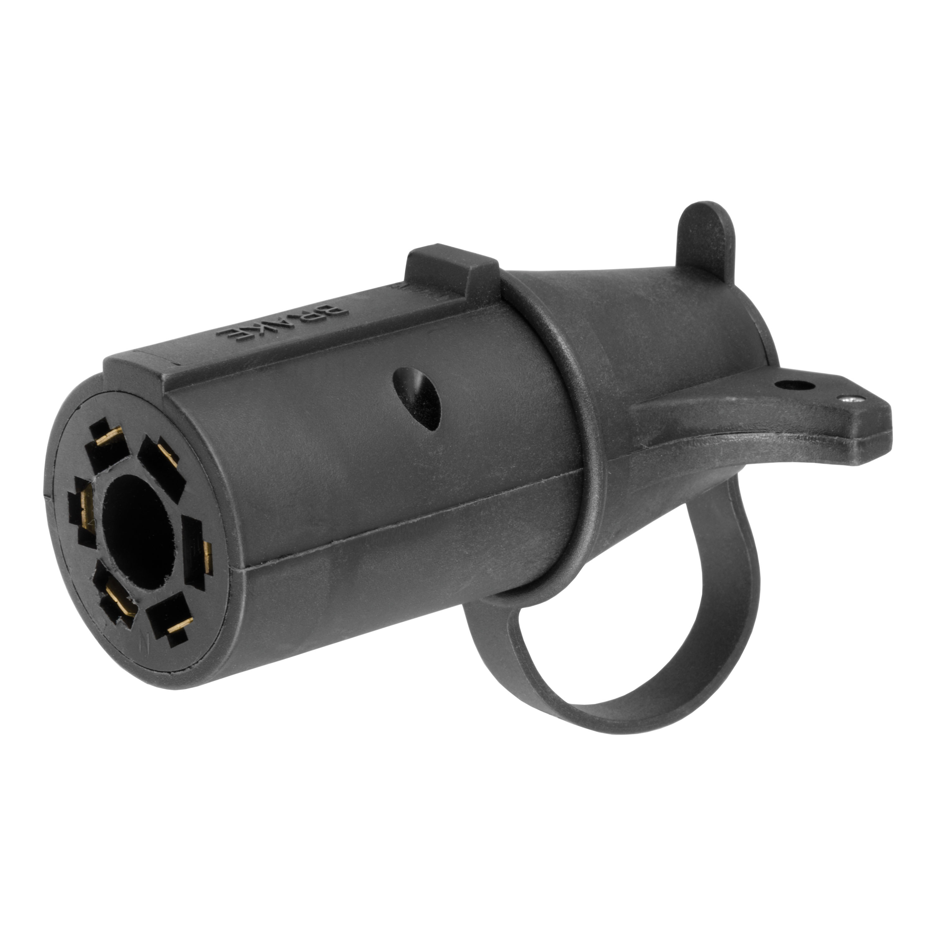 CURT 57265 7-Way RV Blade Vehicle-Side to 6-Way Round Trailer Wiring Adapter with Tester, Center Pin Brake Lights thumbnail 0