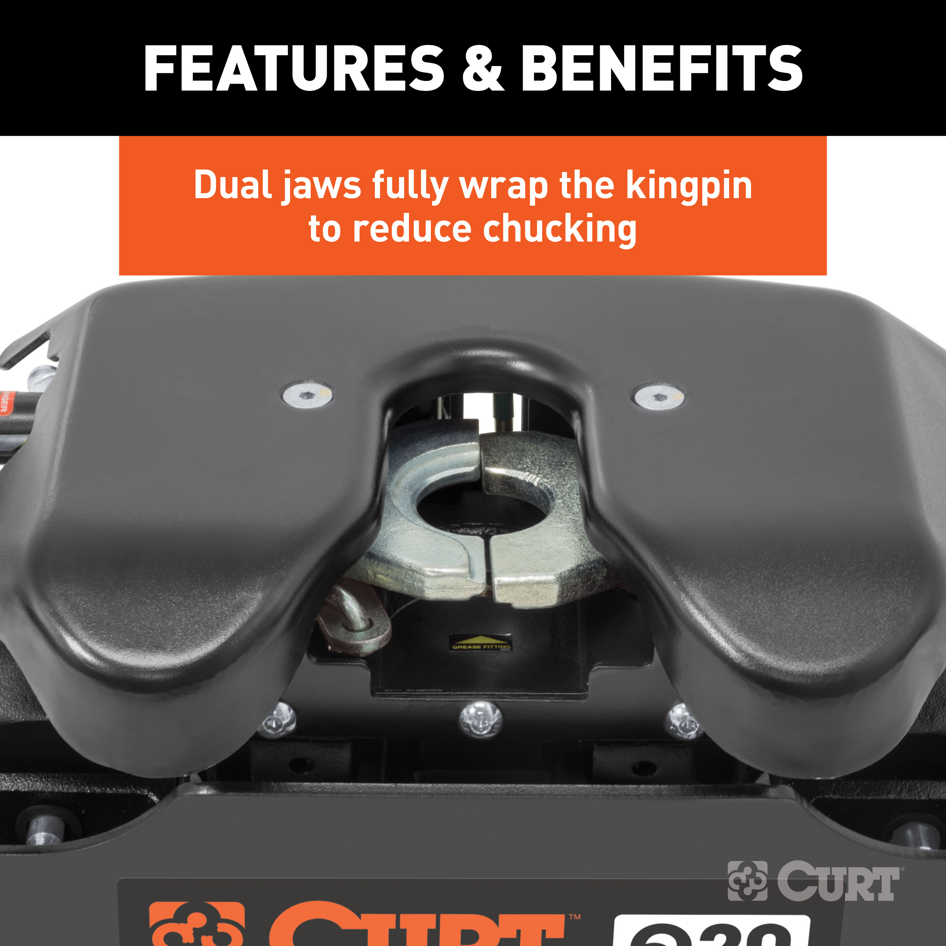 CURT 16094 20K, Q20 5th Wheel Hitch, 20,000 lbs, Select Chevrolet Silverado, GMC Sierra 2500, 3500 HD, 8-Foot Bed Puck System thumbnail 8