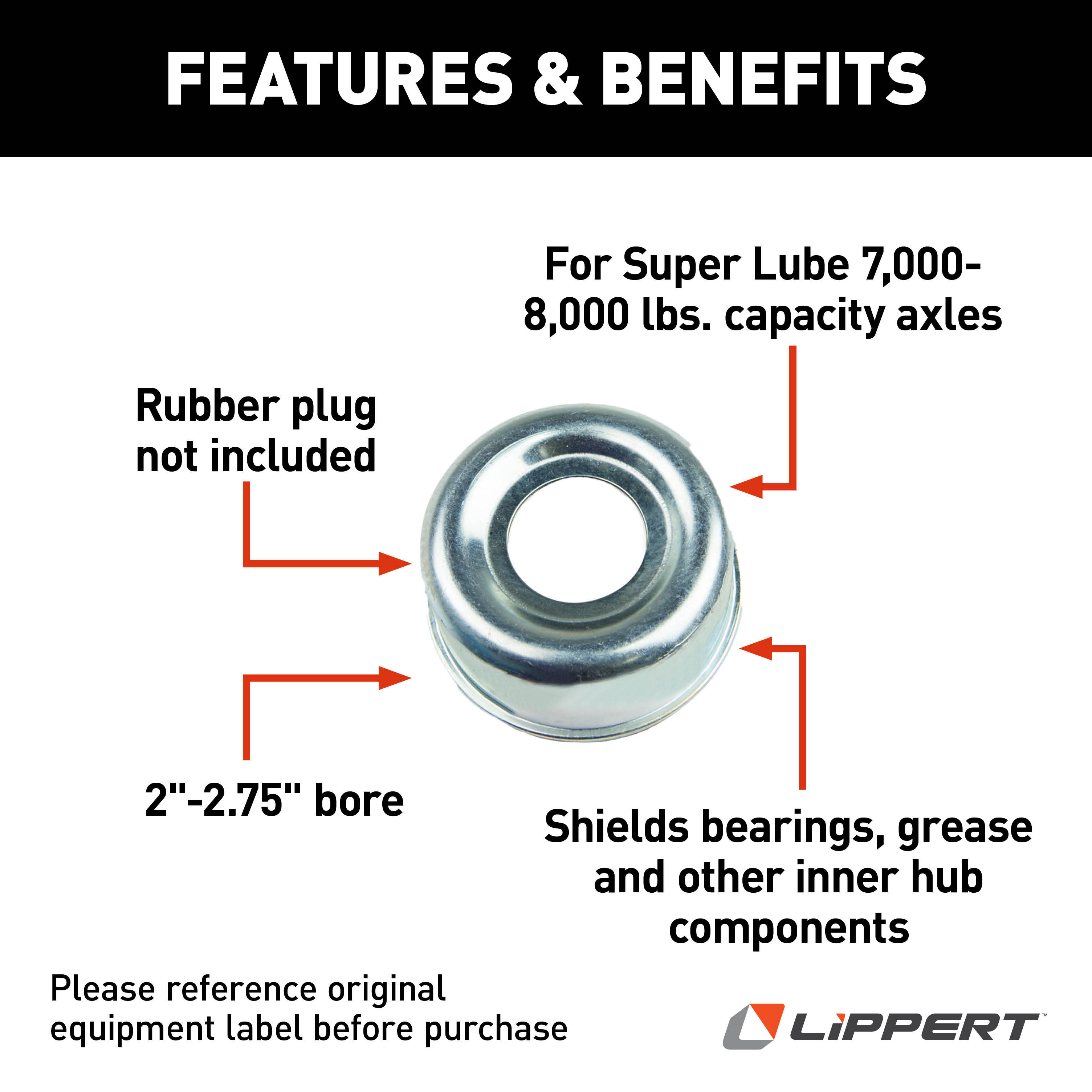 Lippert Dust Cap - 7,000-8,000-lb. Axles 127300 thumbnail 1