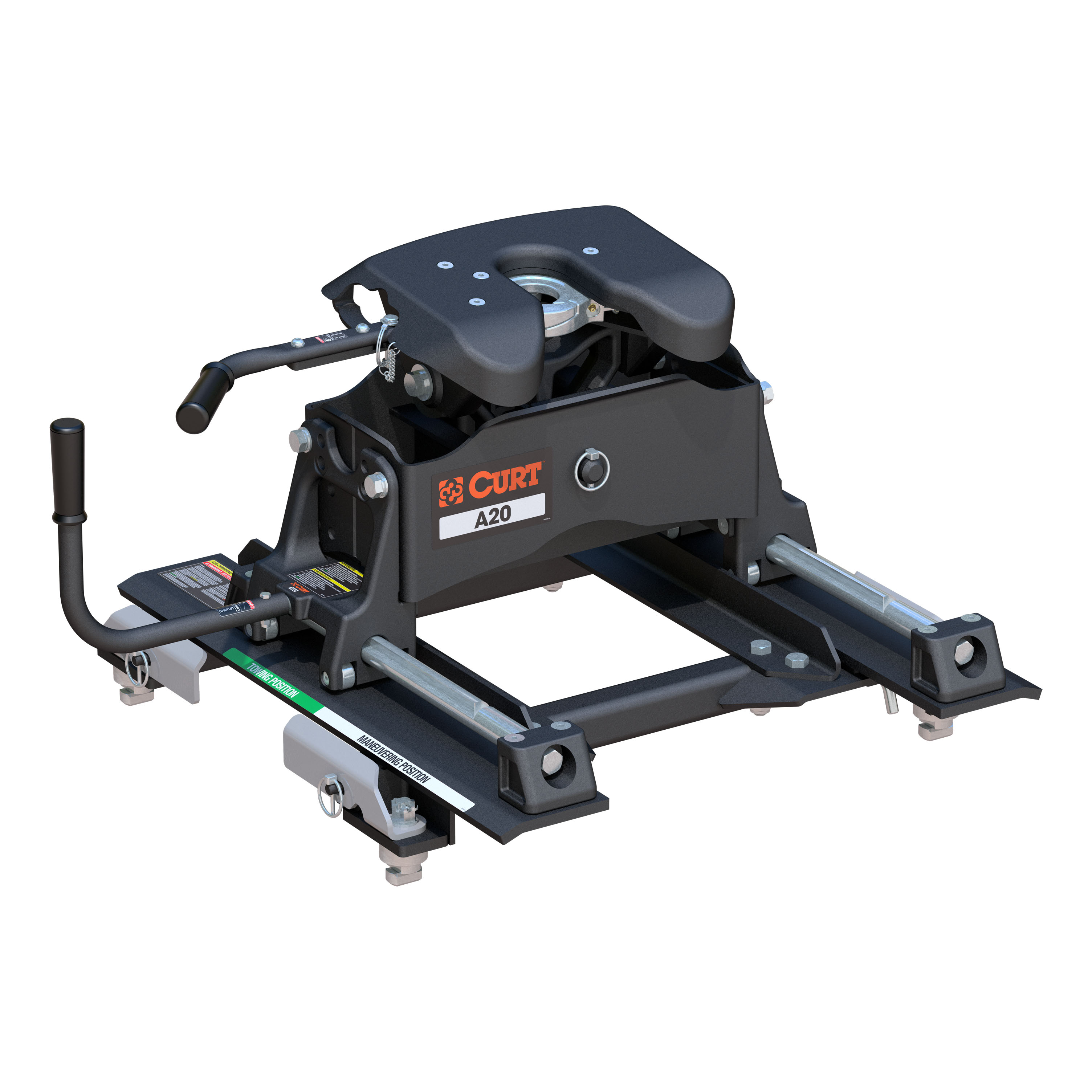 CURT 20K, A20 5th Wheel Slider Hitch, 20,000 lbs, Select Chevy Silverado, GMC Sierra 2500, 3500 HD, 6.5-Foot Bed Puck System 16669 thumbnail 0