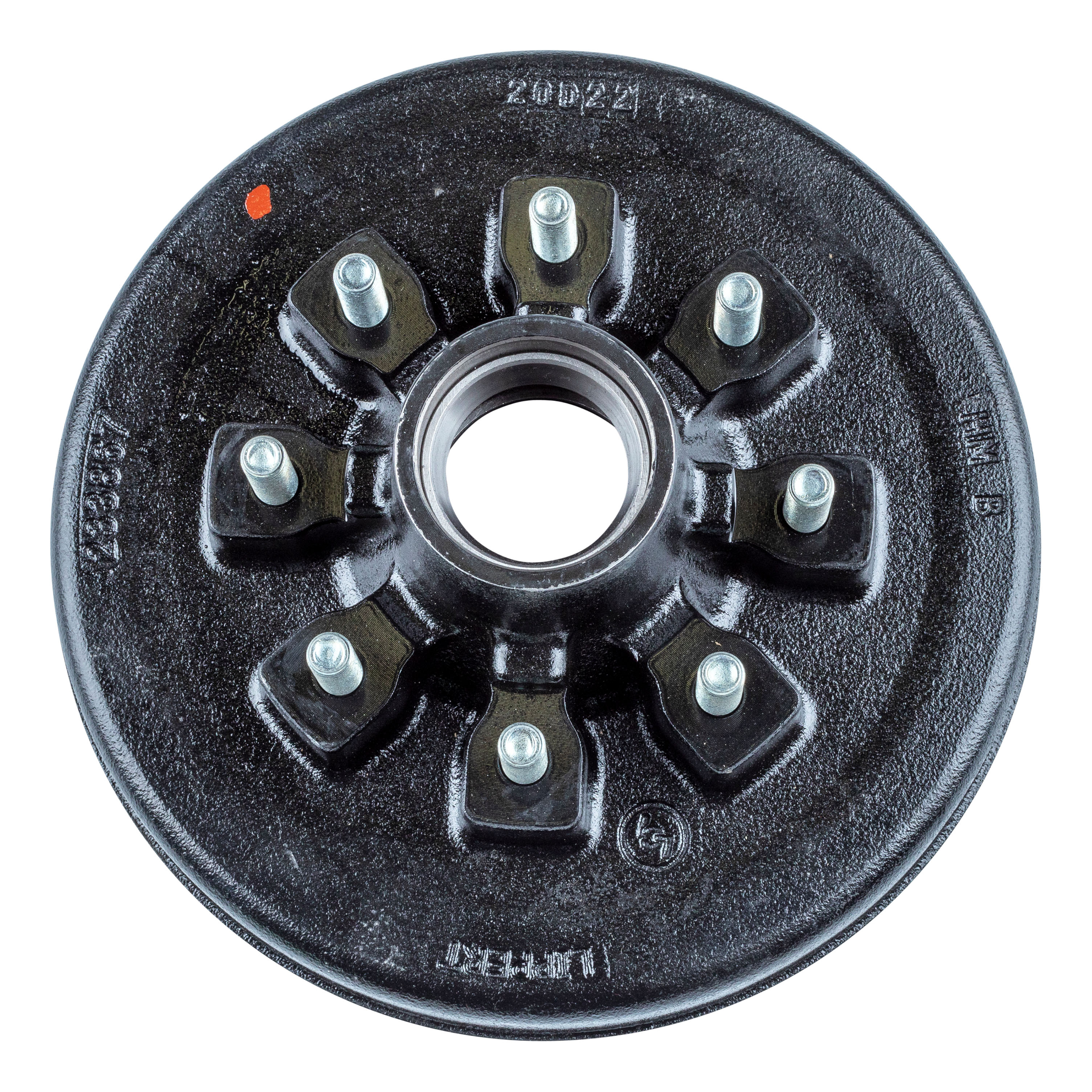 Lippert 12" Brake Drum Hub for 7,000-lb Axle - 8 on 6.5", 9/16" Stud (with Bearing Cone) 814213 thumbnail 1