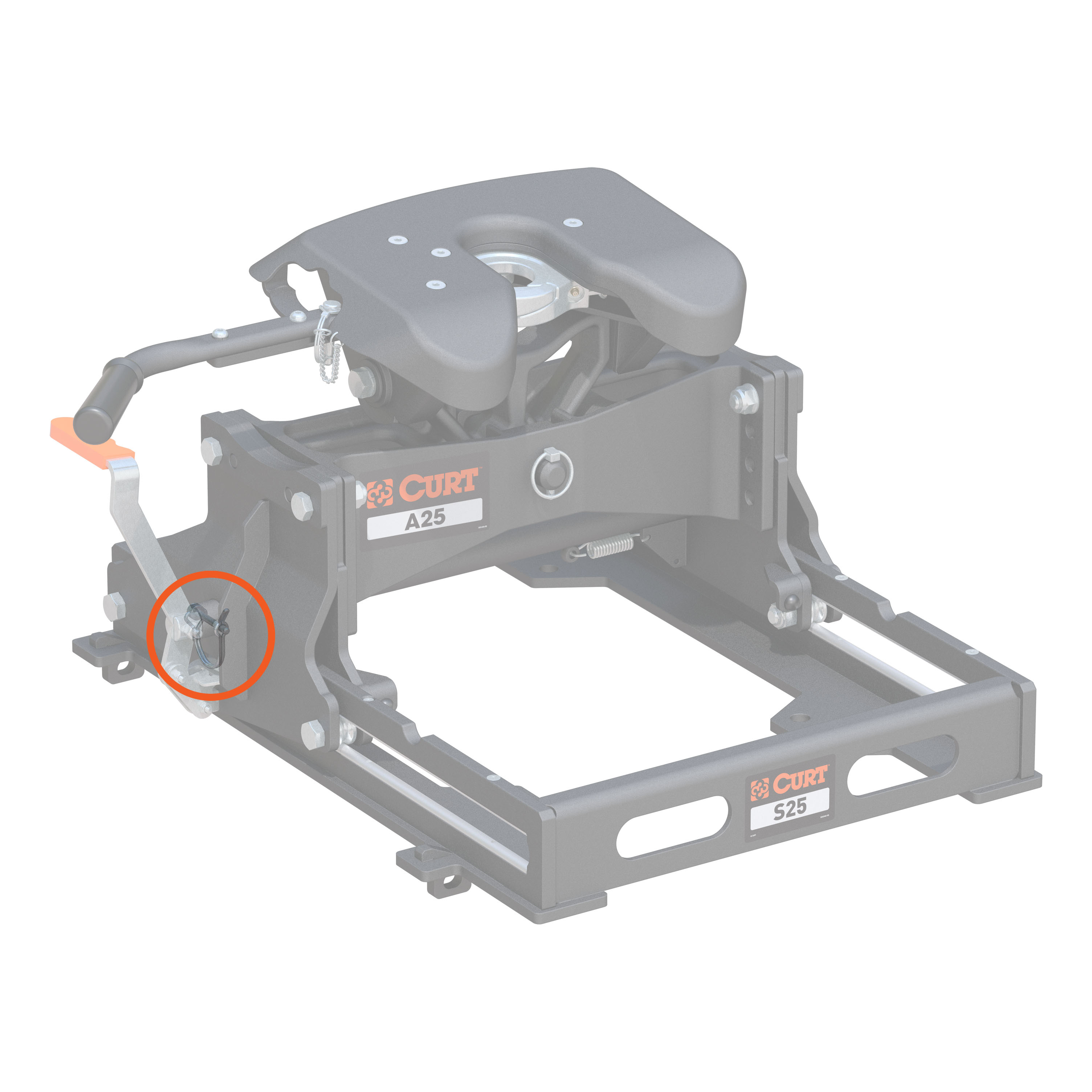 CURT Replacement S-Series 5th Wheel Slider Handle Pin 19106 thumbnail 1