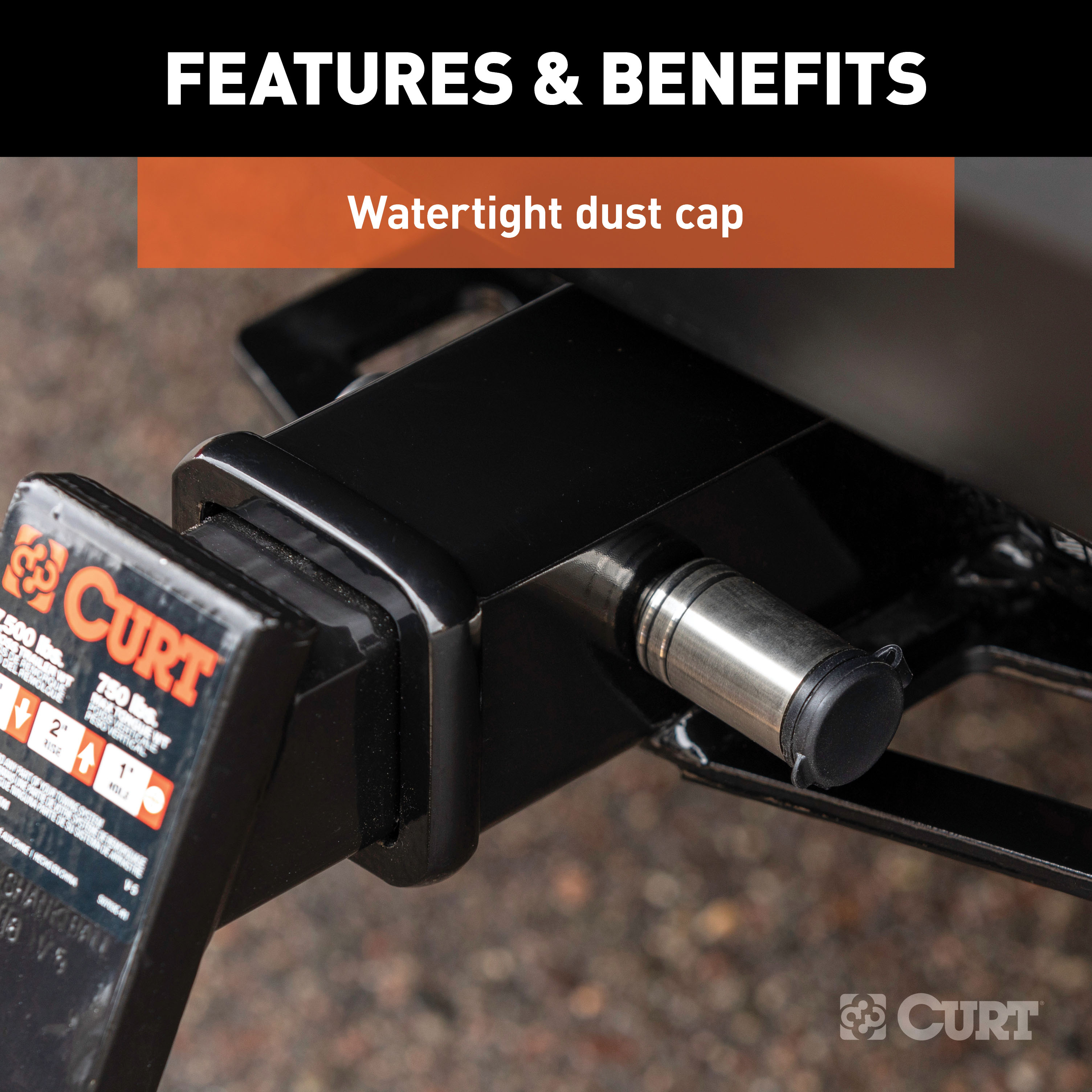 CURT 23517 Stainless Steel Trailer Hitch Lock, 1/2-Inch Pin Diameter, 5/8-Inch Adapter, Fits 1-1/4 or 2-Inch Receiver thumbnail 5