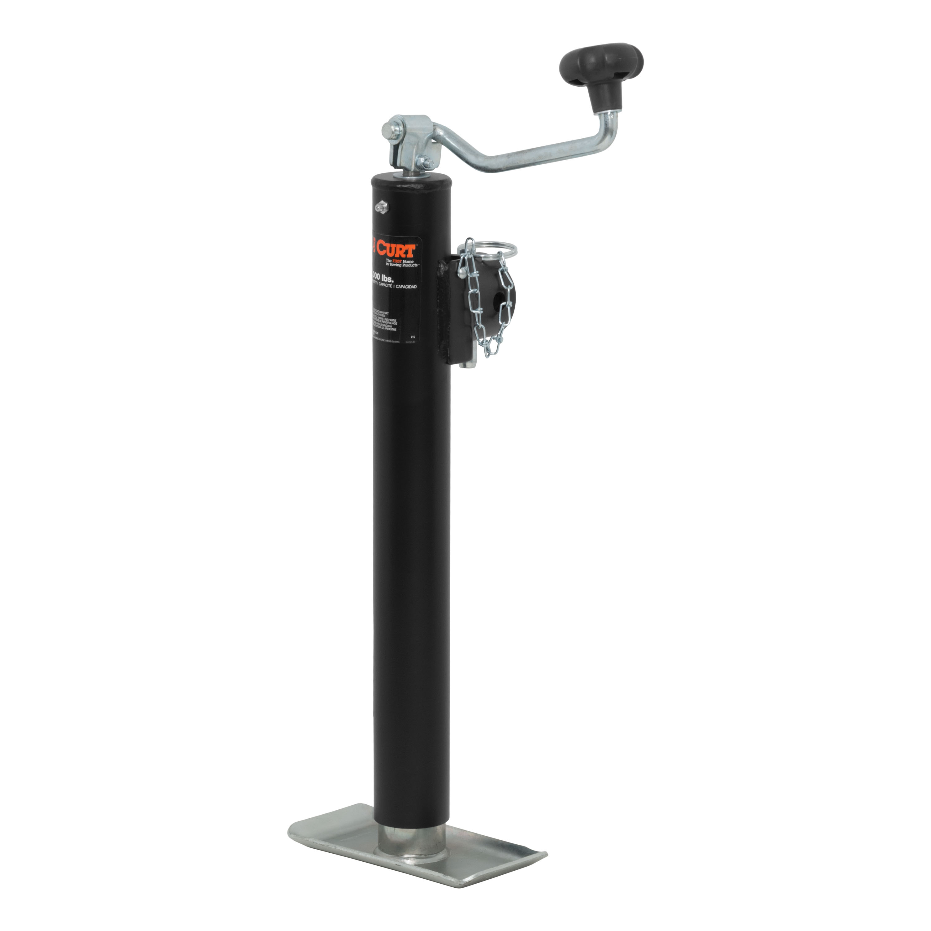 CURT 28323 Weld-On Pipe-Mount Swivel Trailer Jack, 2,000 lbs. 15 Inches Vertical Travel thumbnail 5