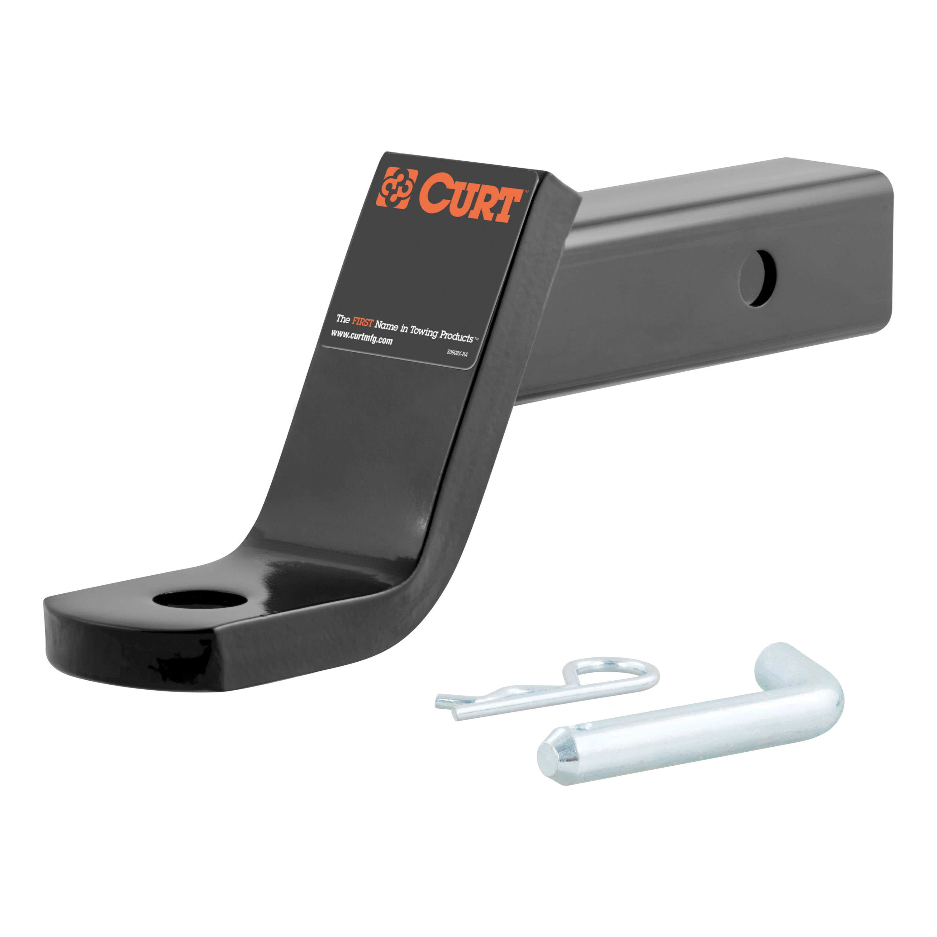 CURT 45052 Class 3 Trailer Hitch Ball Mount and Pin, Fits 2-Inch Receiver, 7,500 lbs, 1-Inch Hole, 4-Inch Drop, 2-In Rise thumbnail 0