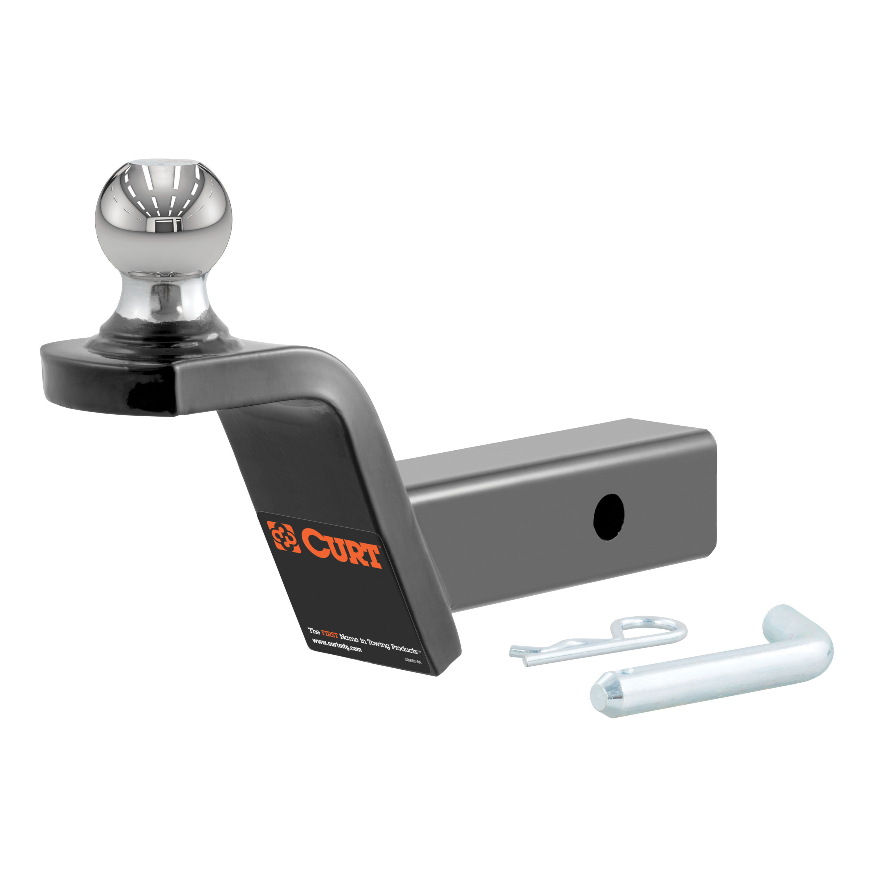CURT 45152 Fusion Trailer Hitch Mount with 1-7/8-Inch Ball & Pin, Fits 2-Inch Receiver, 5,000 lbss, 2-In Rise thumbnail 0