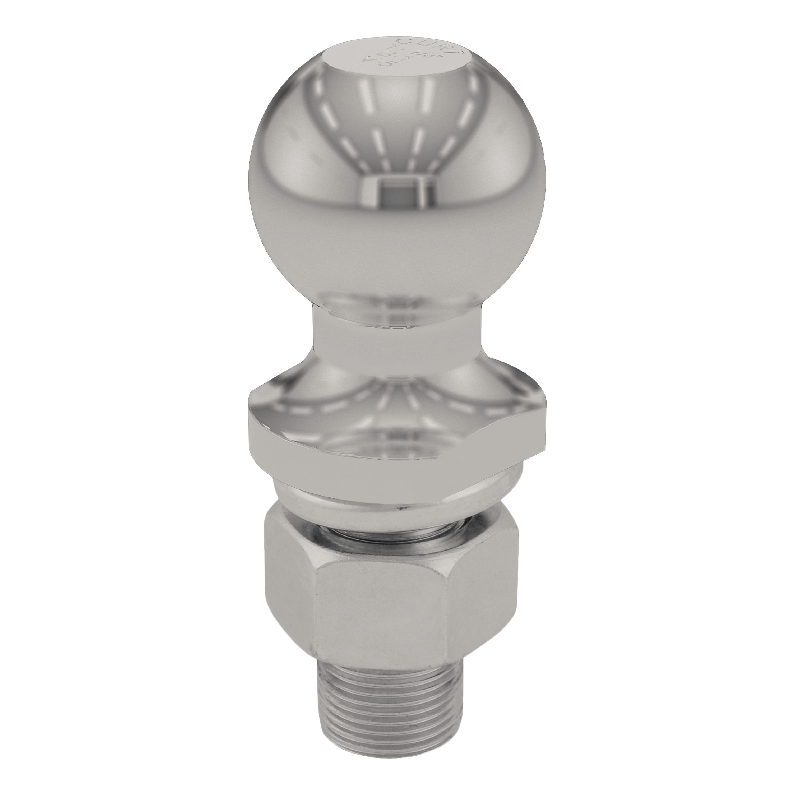 CURT 40051 Stainless Steel Trailer Hitch Ball, 3,500 lbs, 1-7/8-Inch Diameter, 1 x 2-1/8-Inch Shank thumbnail 0