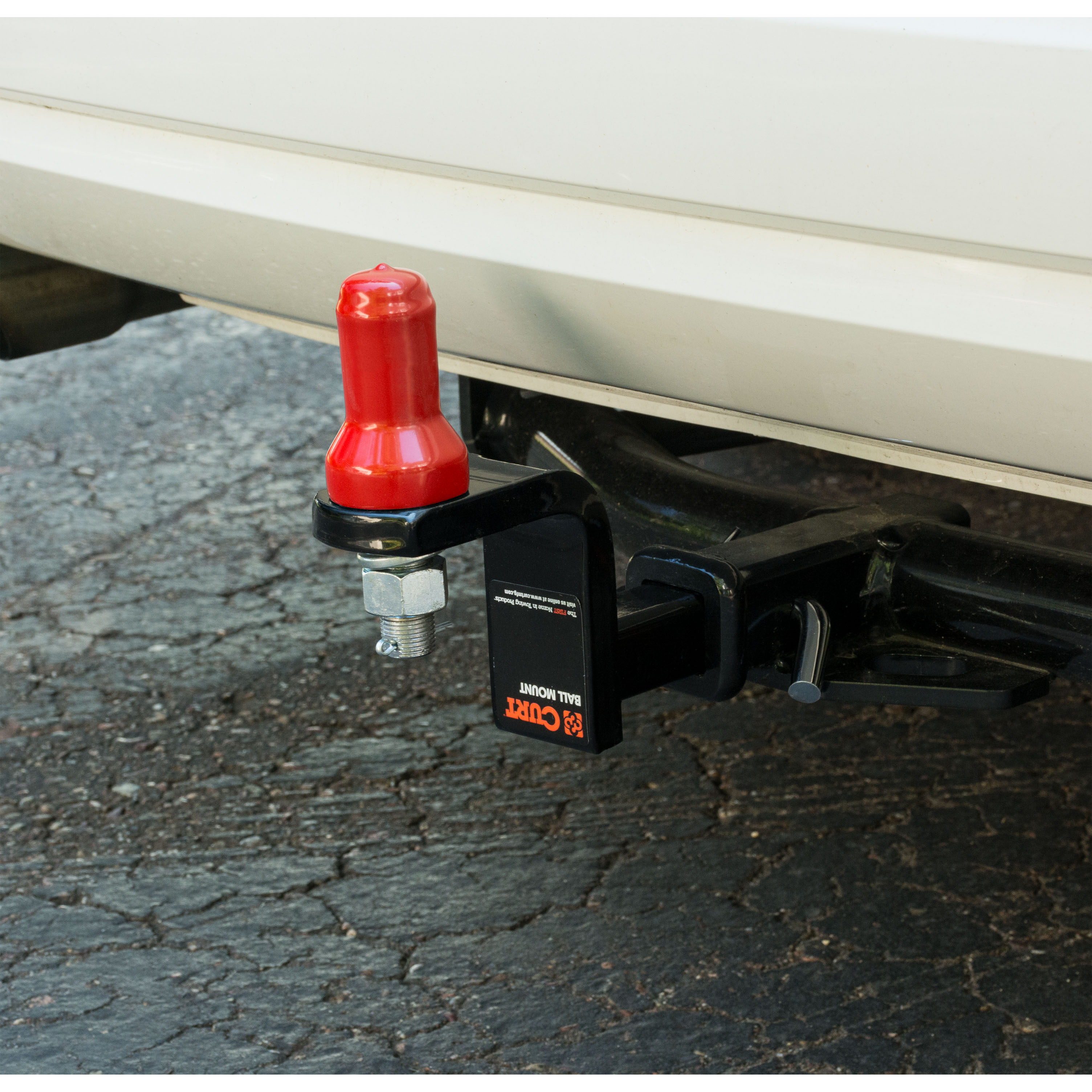 CURT 41353 Red Rubber Switch Ball Cover, Fits 1-Inch Neck, 3/4-In Threaded Shank thumbnail 1