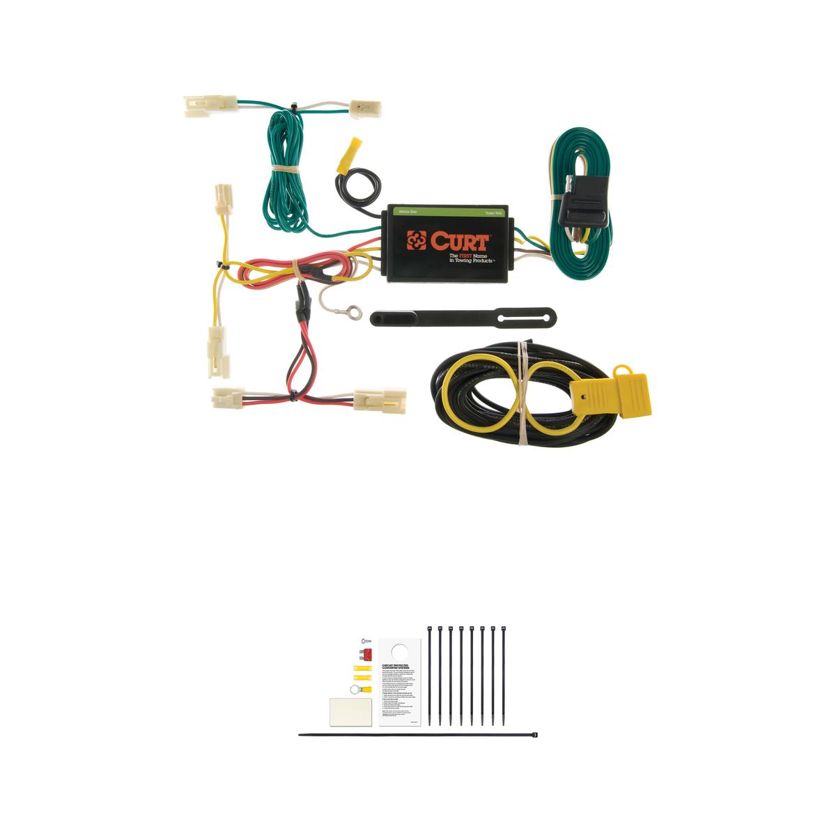 CURT 55057 Vehicle-Side Custom 4-Pin Trailer Wiring Harness, Fits Select Pontiac Vibe thumbnail 0