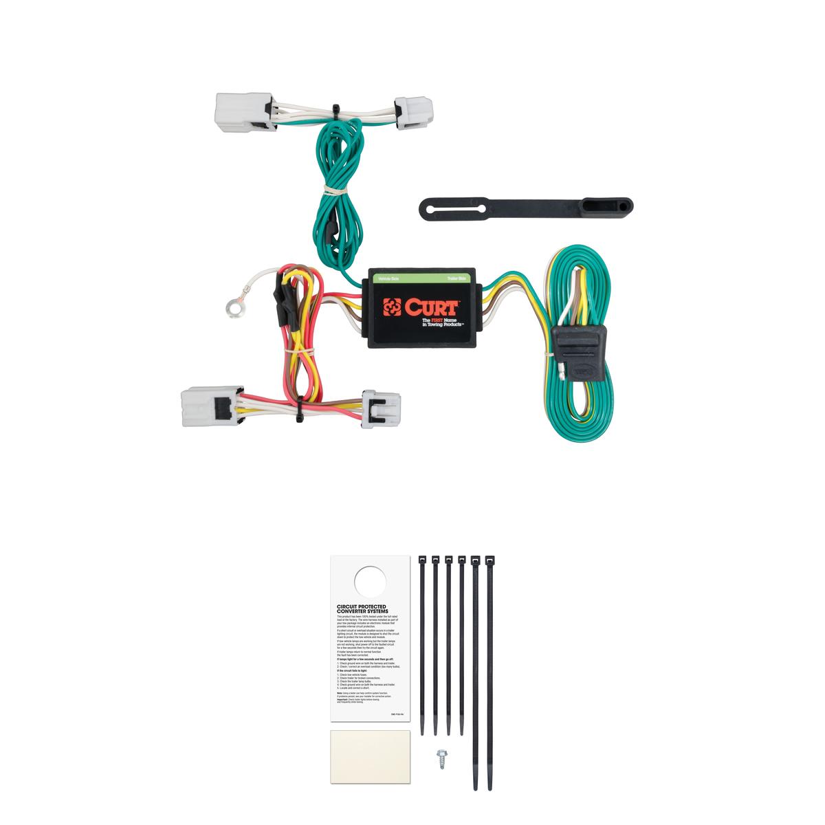 CURT 56206 Vehicle-Side Custom 4-Pin Trailer Wiring Harness, Fits Select Nissan Versa Note thumbnail 0