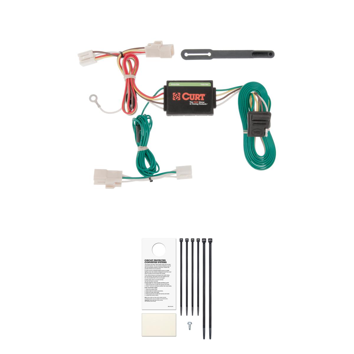 CURT 56149 Vehicle-Side Custom 4-Pin Trailer Wiring Harness, Fits Select Hyundai Accent Sedan thumbnail 0