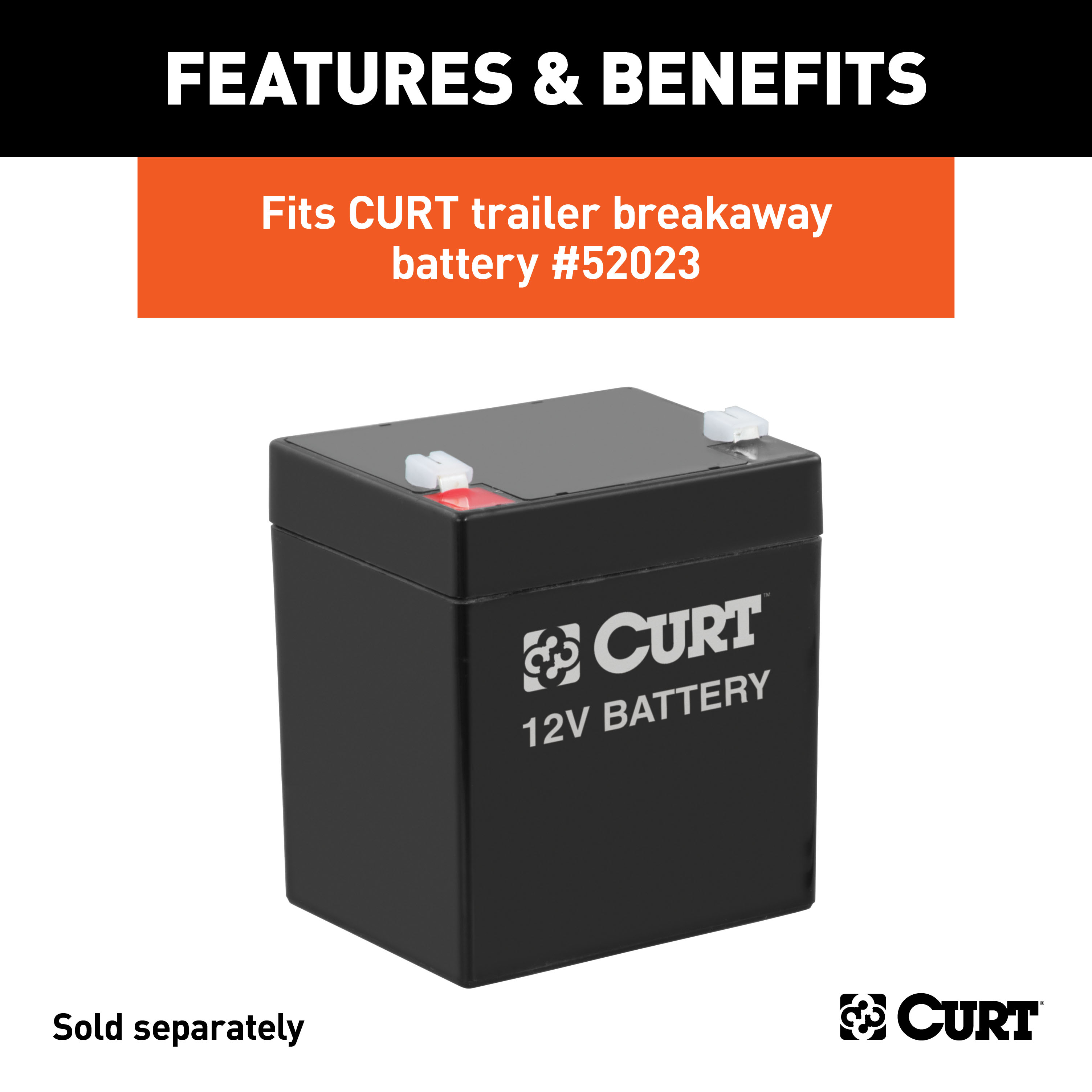 CURT 52029 5-Inch x 3-1/4-Inch x 3-7/8-Inch Lockable Breakaway Battery Case with Metal Bracket thumbnail 2