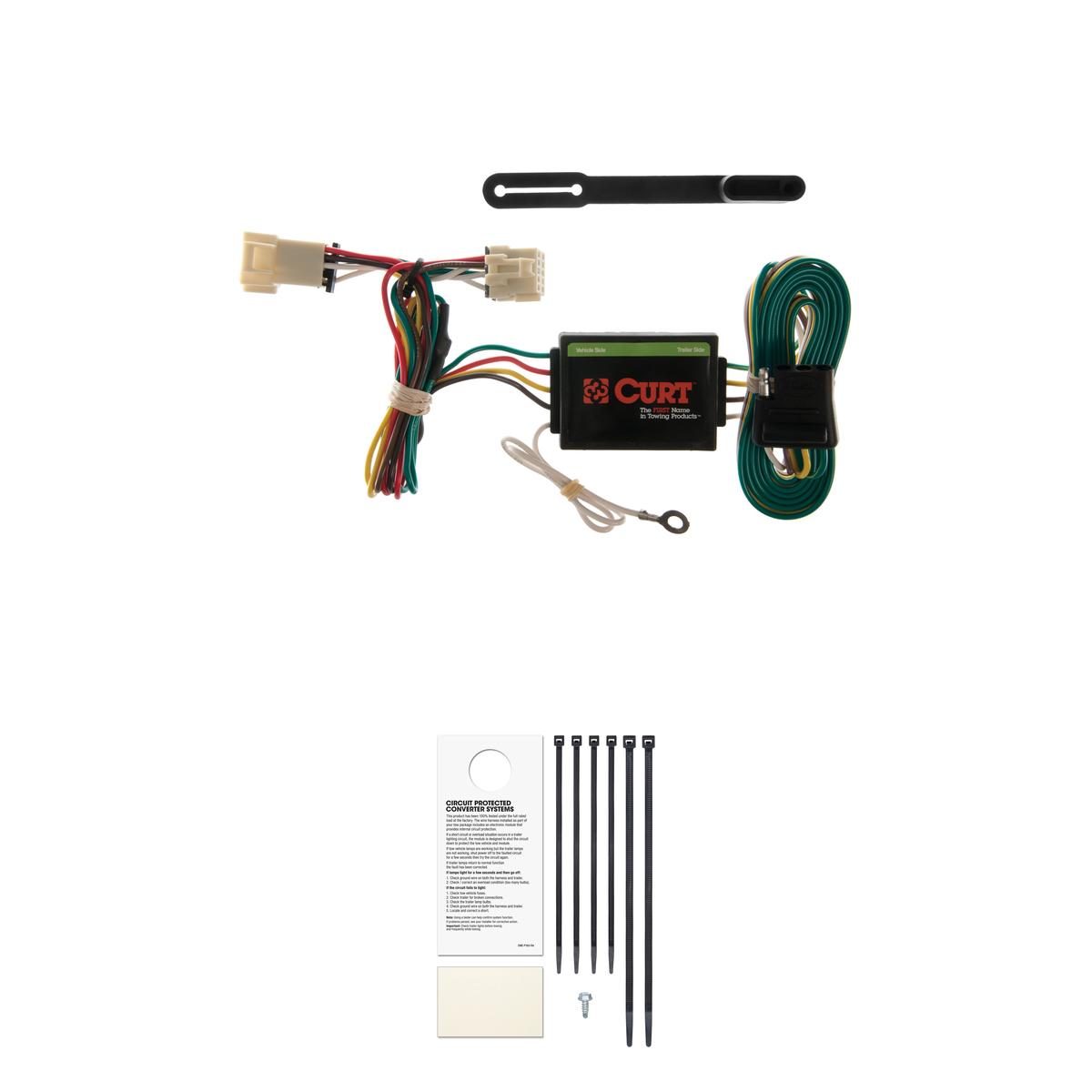 CURT 55355 Vehicle-Side Custom 4-Pin Trailer Wiring Harness, Fits Select Chevrolet Venture, Pontiac TransSport, Montana, Oldsmobile Silhouette thumbnail 0