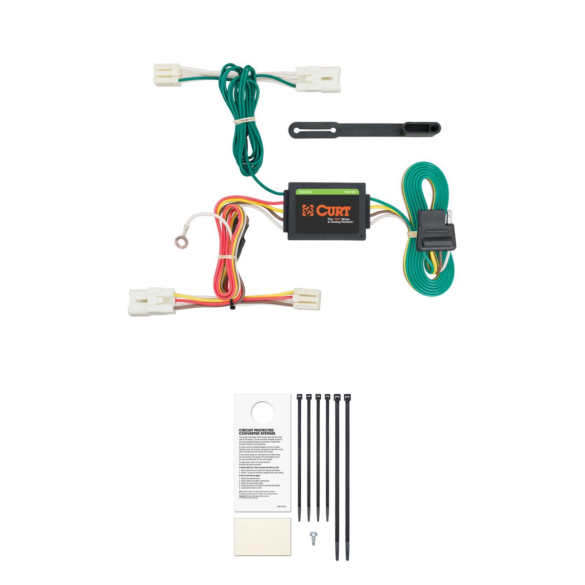 CURT 56254 Vehicle-Side Custom 4-Pin Trailer Wiring Harness, Fits Select Hyundai Accent Hatchback thumbnail 0