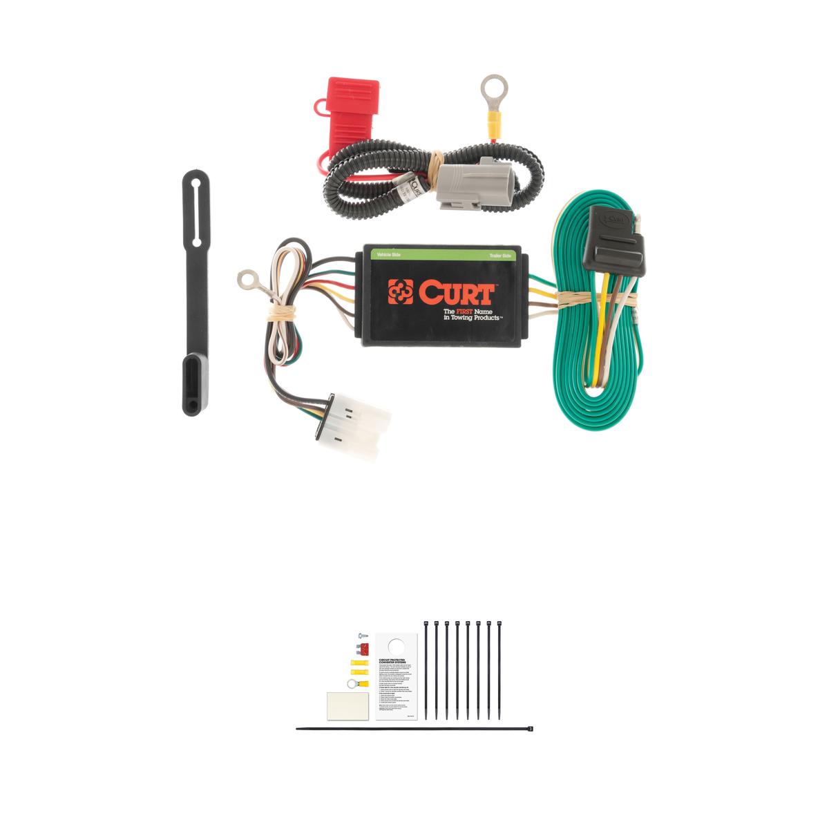 CURT 56102 Vehicle-Side Custom 4-Pin Trailer Wiring Harness, Fits Select Mitsubishi Outlander thumbnail 0