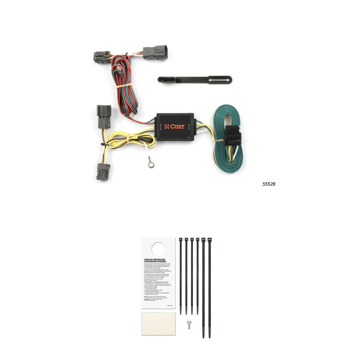 CURT 55528 Vehicle-Side Custom 4-Pin Trailer Wiring Harness, Fits Select Hyundai Tucson thumbnail 0