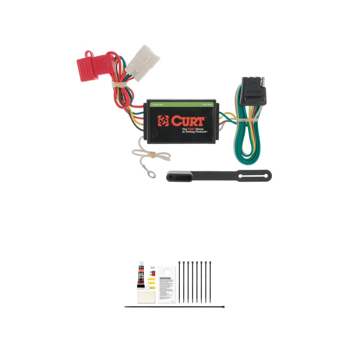 CURT 56039 Vehicle-Side Custom 4-Pin Trailer Wiring Harness, Fits Select Mitsubishi Endeavor thumbnail 0