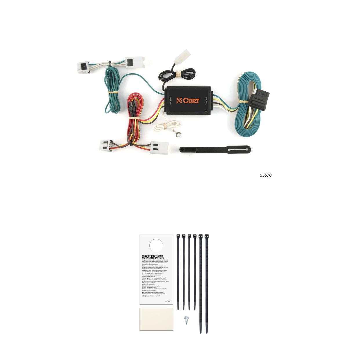 CURT 55570 Vehicle-Side Custom 4-Pin Trailer Wiring Harness, Fits Select Nissan Quest thumbnail 0