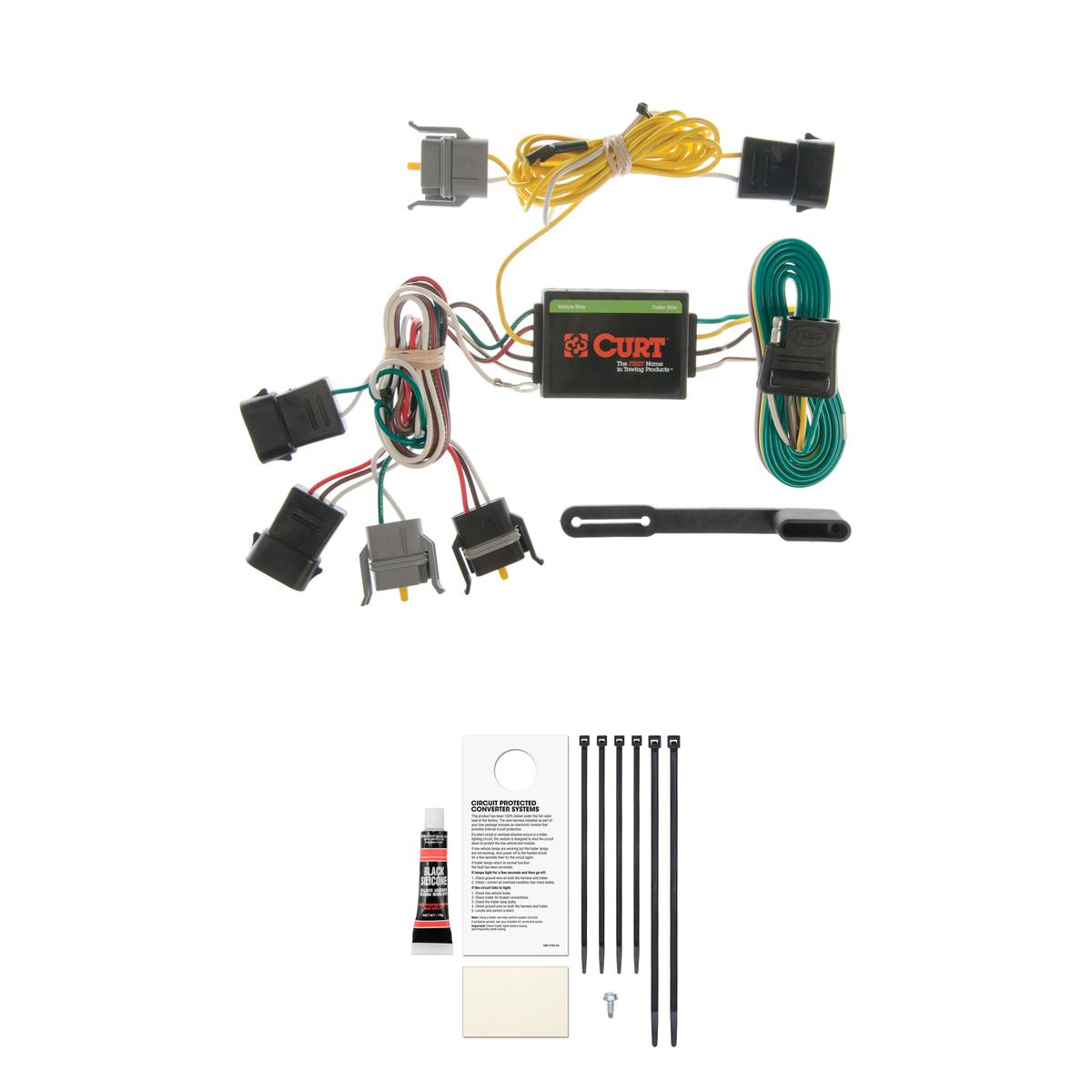 CURT 55346 Vehicle-Side Custom 4-Pin Trailer Wiring Harness, Fits Select Ford Windstar thumbnail 0