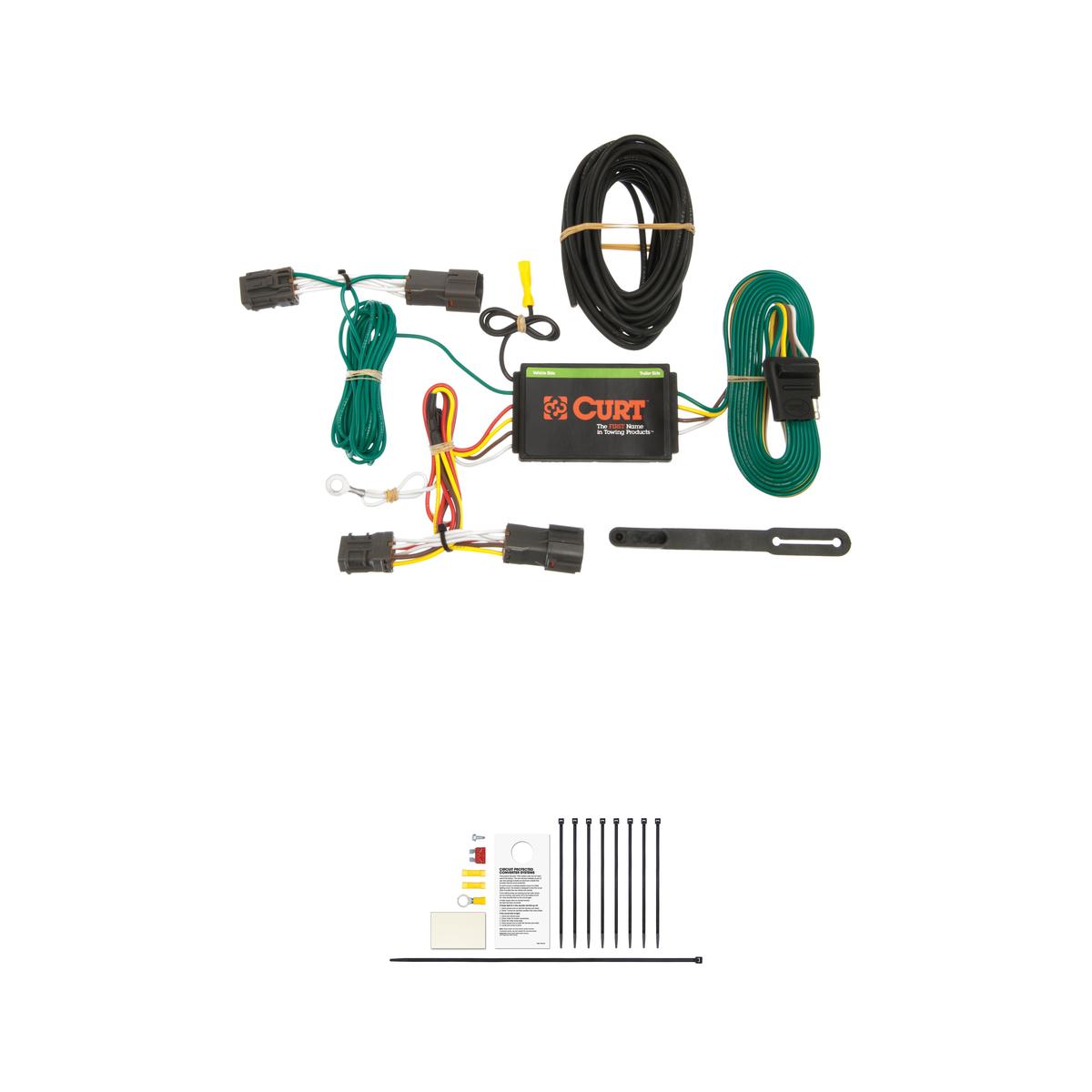 CURT 56153 Vehicle-Side Custom 4-Pin Trailer Wiring Harness, Fits Select Hyundai Veloster thumbnail 0