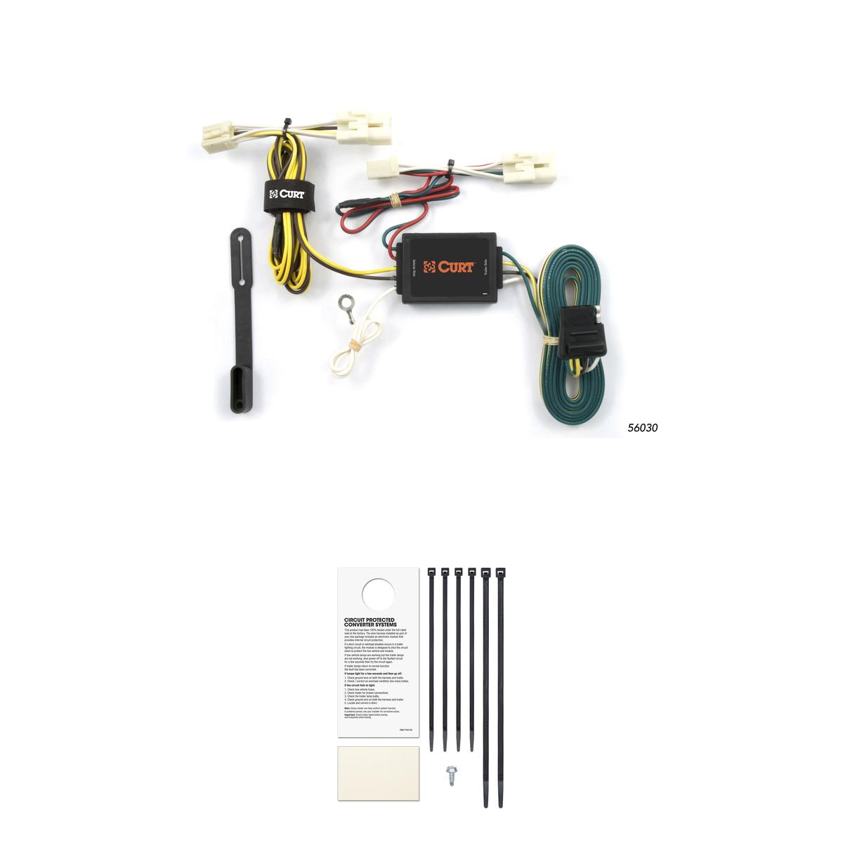 CURT 56030 Vehicle-Side Custom 4-Pin Trailer Wiring Harness, Fits Select Scion xB thumbnail 0