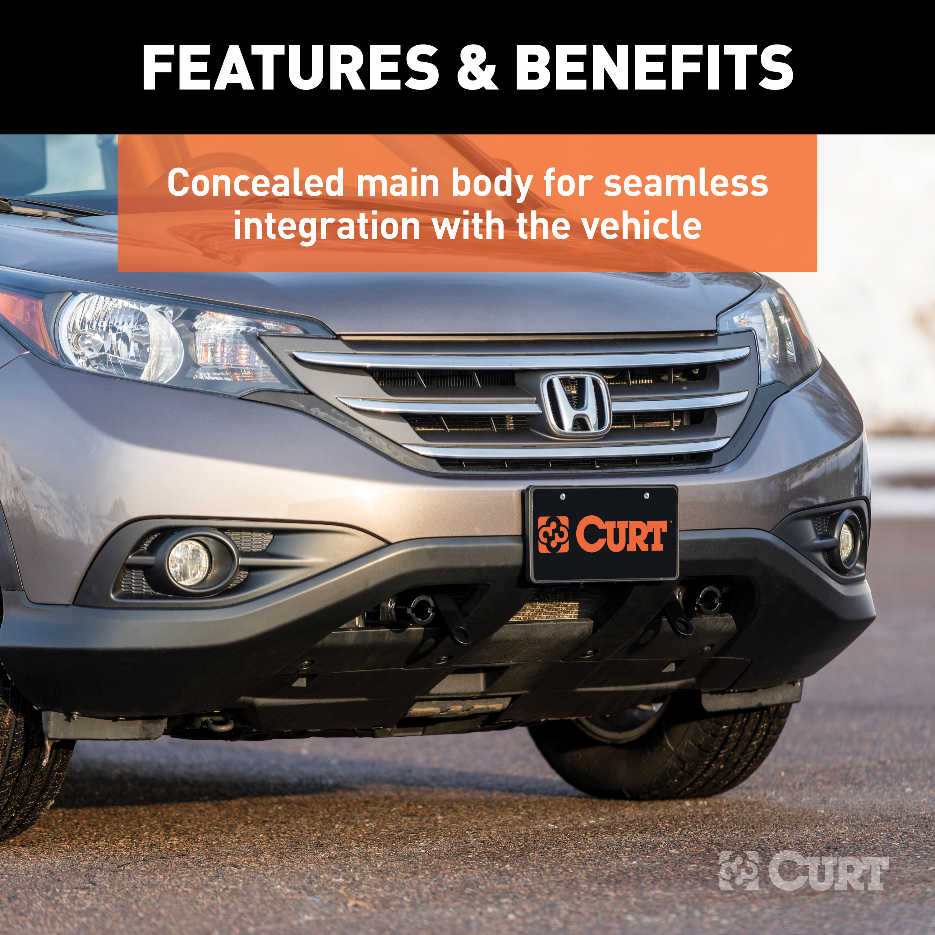 CURT 70104 Custom Tow Bar Base Plate Brackets for Dinghy Towing, Fits Select Honda CR-V thumbnail 2