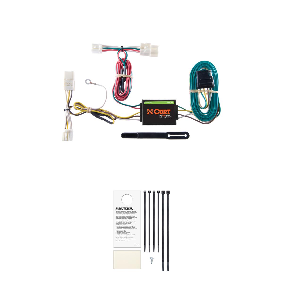 CURT 56136 Vehicle-Side Custom 4-Pin Trailer Wiring Harness, Fits Select Scion xD thumbnail 0