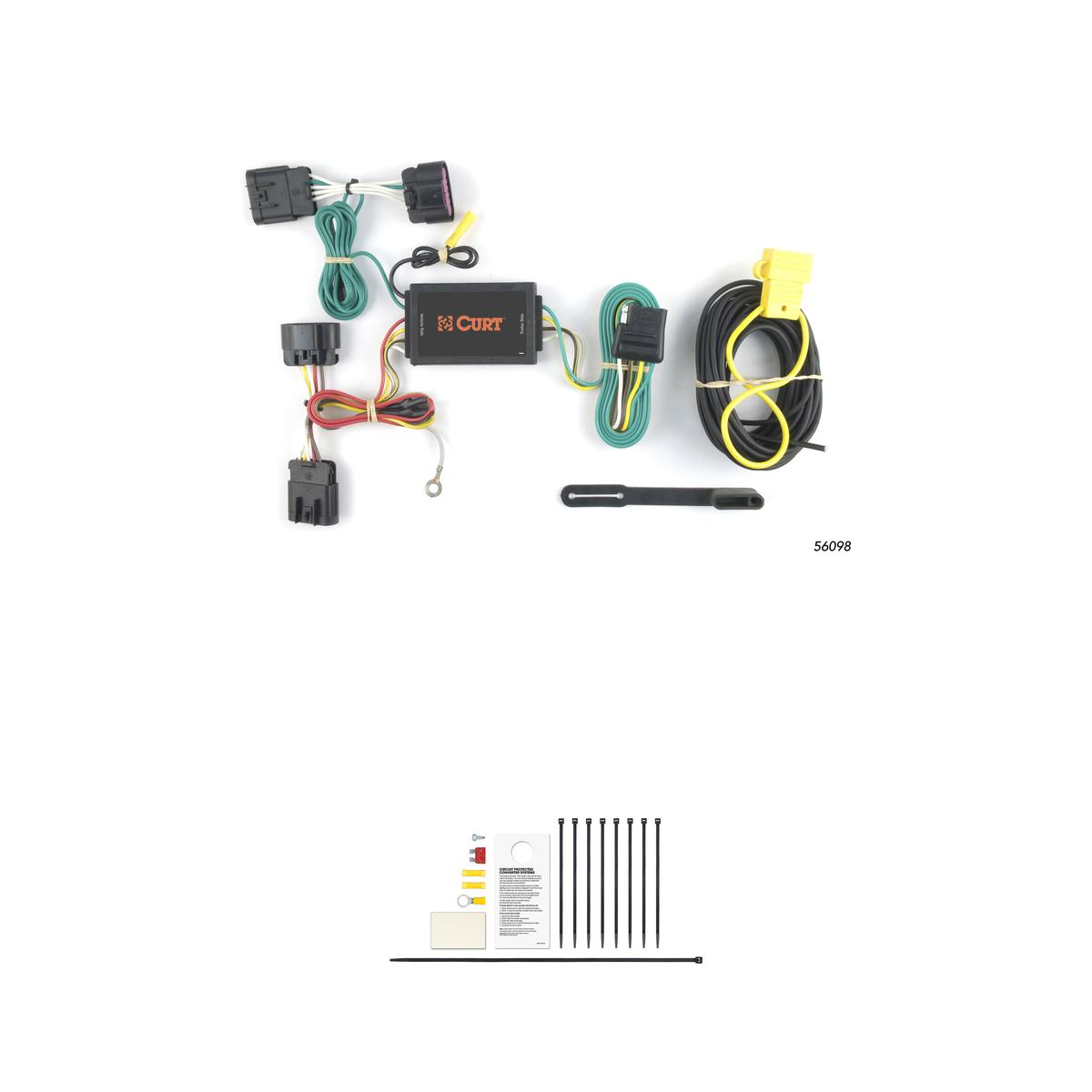 CURT 56098 Vehicle-Side Custom 4-Pin Trailer Wiring Harness, Fits Select Buick LaCrosse thumbnail 0