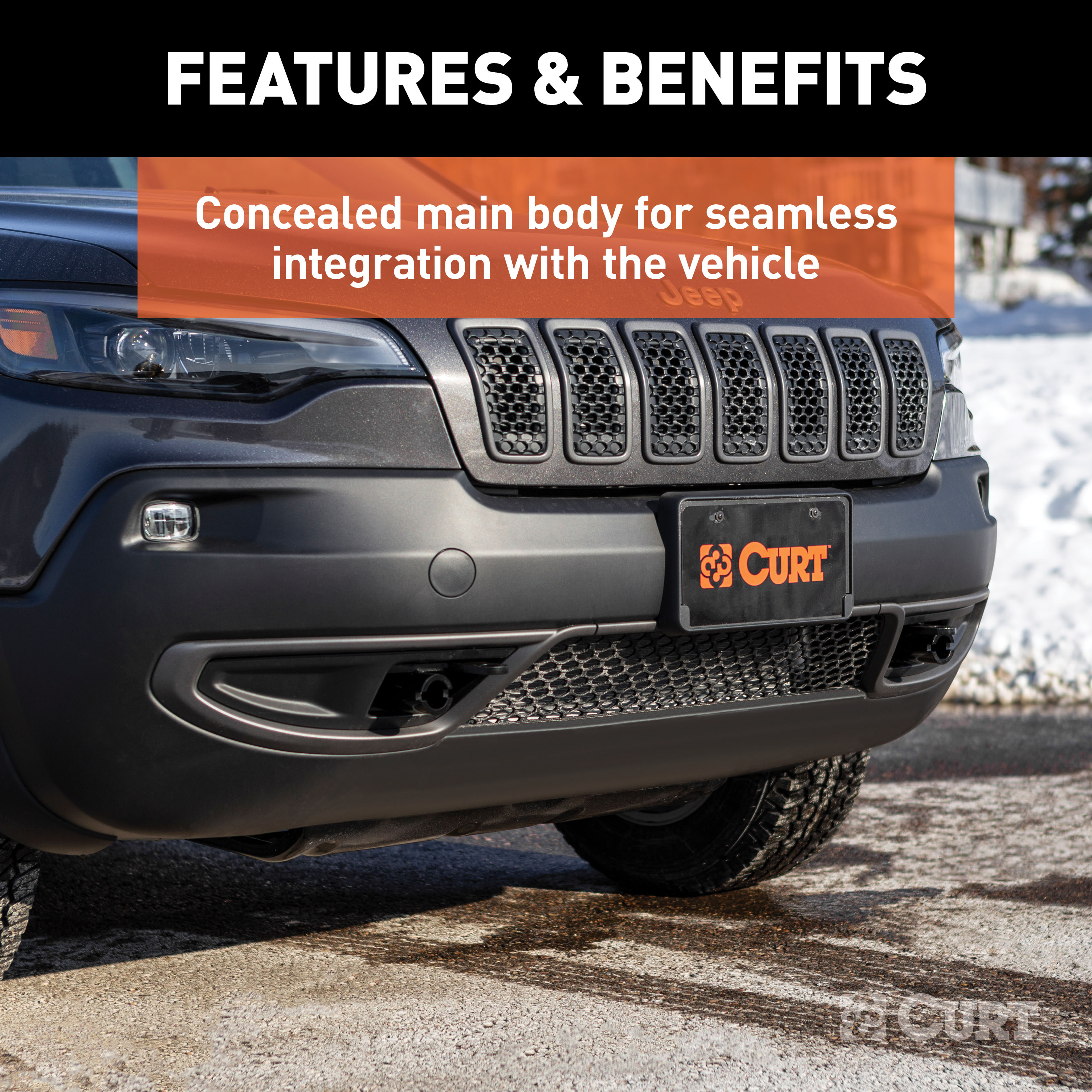 CURT 70103 Custom Tow Bar Base Plate Brackets for Dinghy Towing, Fits Select Jeep Cherokee thumbnail 2