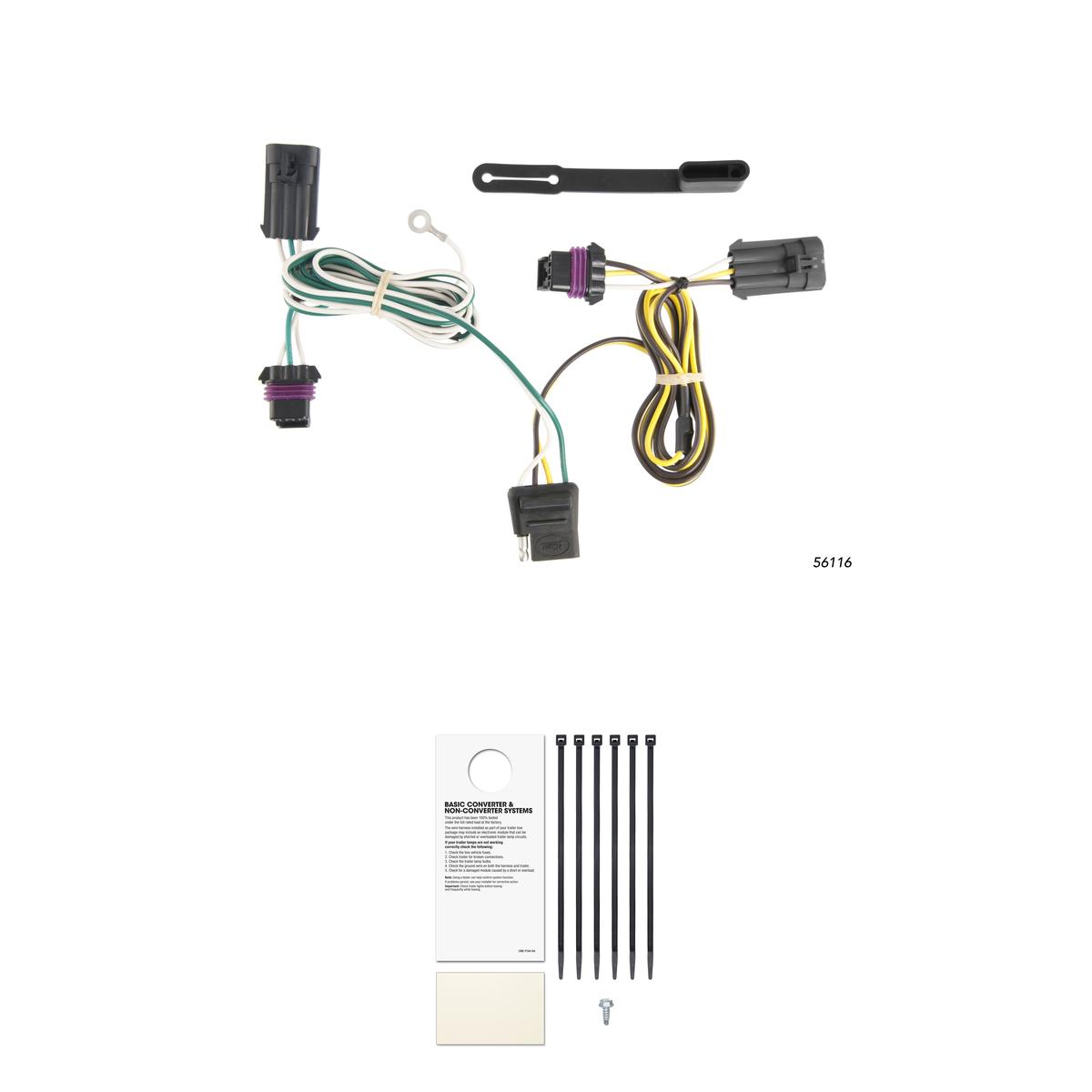 CURT 56116 Vehicle-Side Custom 4-Pin Trailer Wiring Harness, Fits Select Chevrolet Impala thumbnail 0