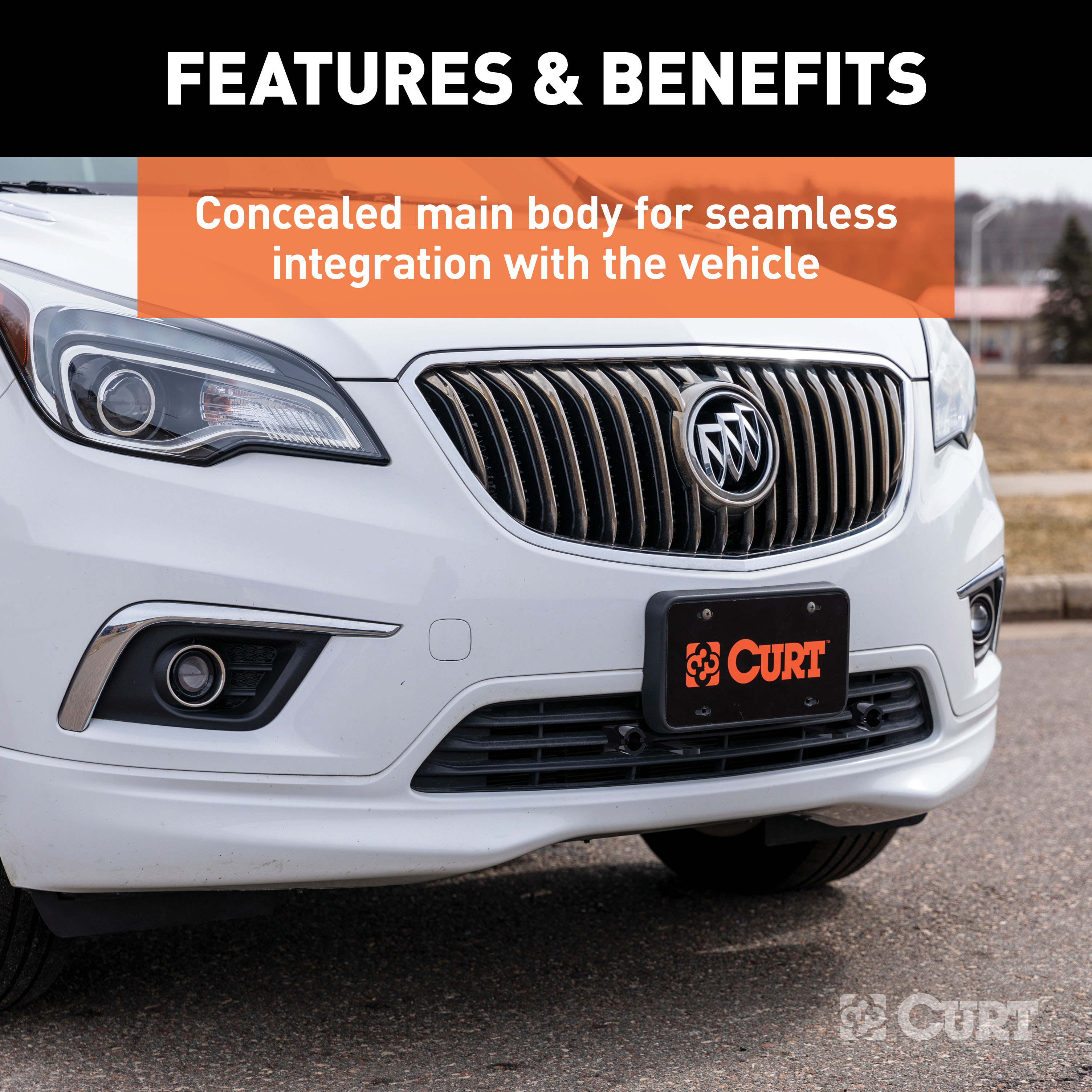 CURT 70117 Custom Tow Bar Base Plate Brackets for Dinghy Towing, Fits Select Buick Envision thumbnail 2