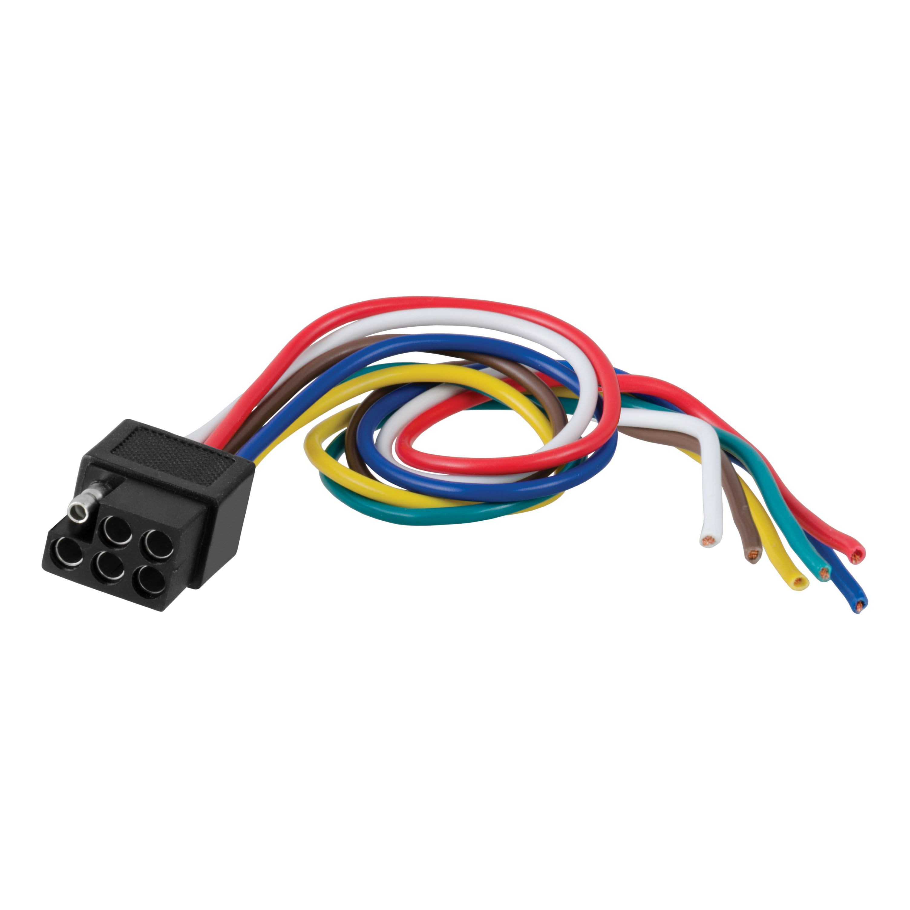 CURT 58035 Vehicle-Side 6-Pin Square Trailer Wiring Harness with 12-Inch Wires thumbnail 0