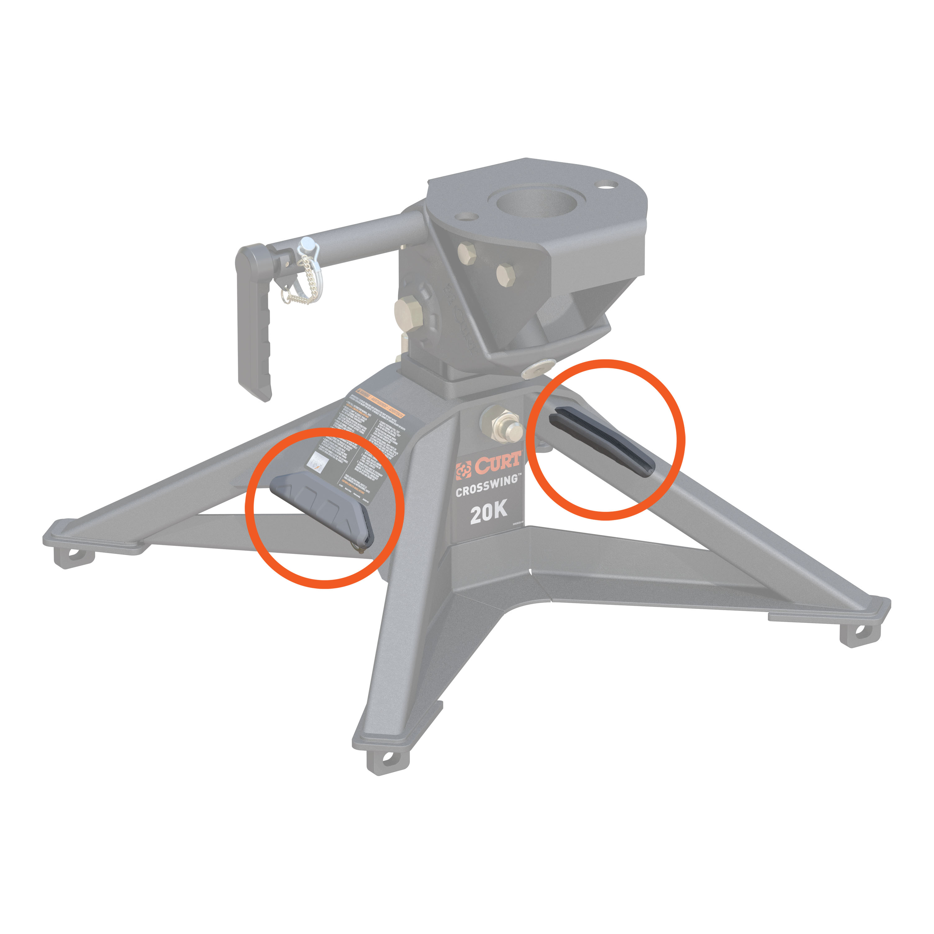 CURT 19273 Replacement CrossWing 5th Wheel Grip Handles, 2-Pack thumbnail 1