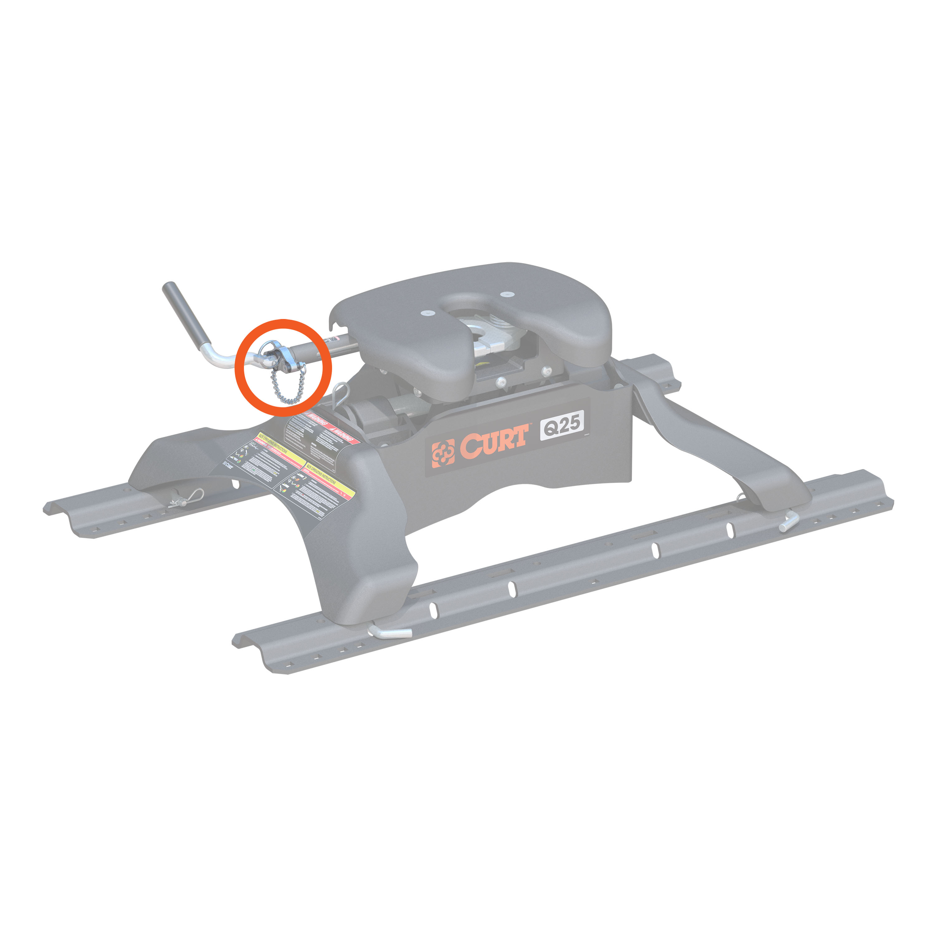 CURT 19224 Replacement Q-Series 5th Wheel Handle Lock Hardware thumbnail 1