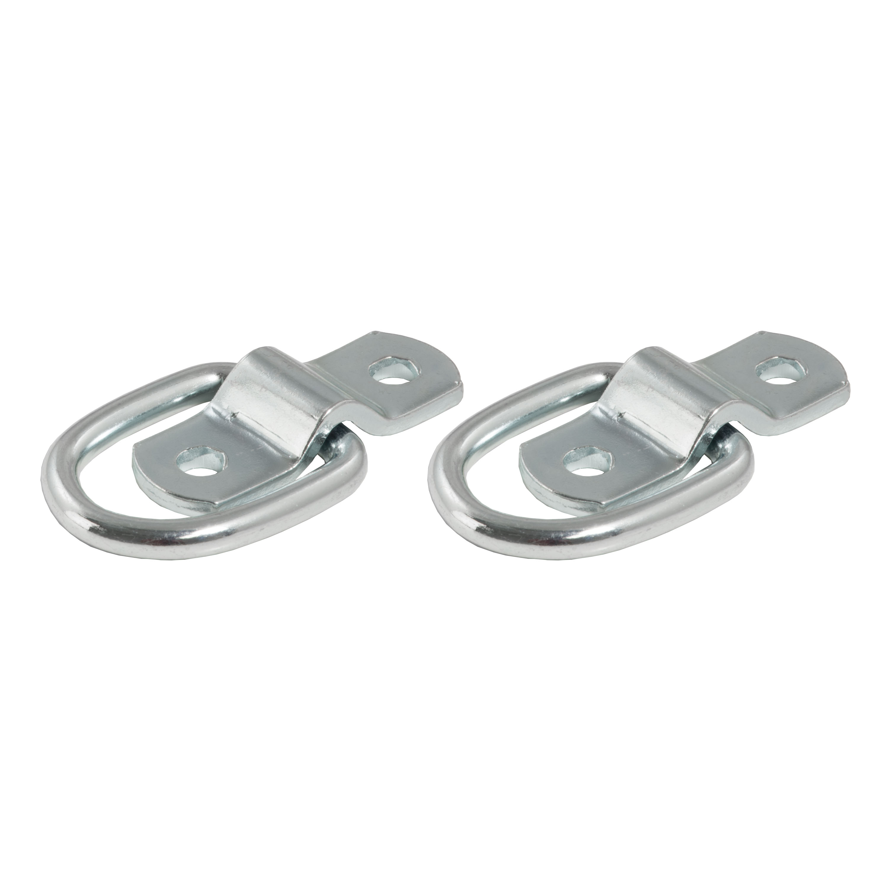 CURT 83731 1 x 1-1/4-Inch Surface-Mounted Trailer D-Ring Tie Down Anchors, 2,400 lbs Break Strength, 2-Pack thumbnail 1