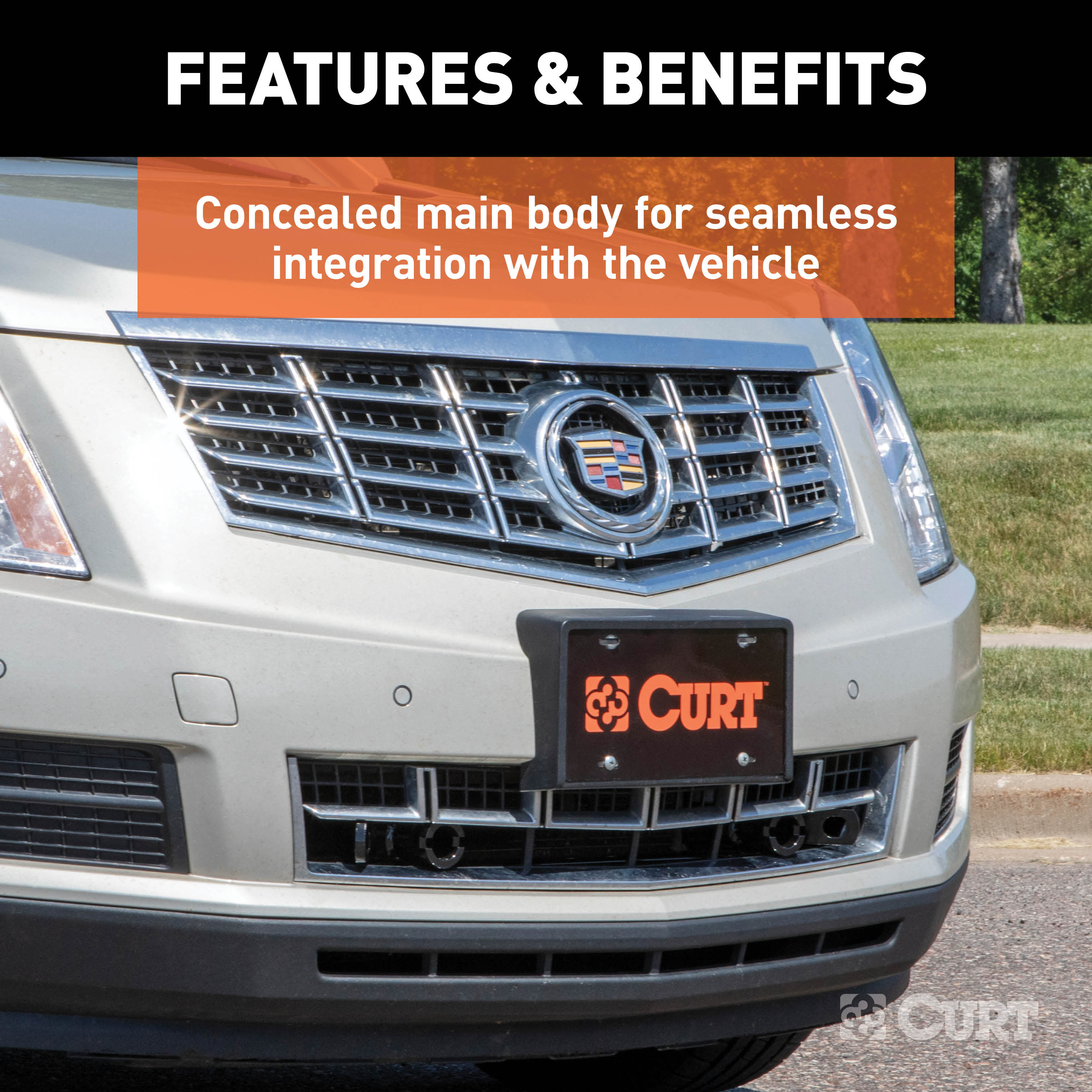 CURT 70123 Custom Tow Bar Base Plate Brackets for Dinghy Towing, Fits Select Cadillac SRX thumbnail 2