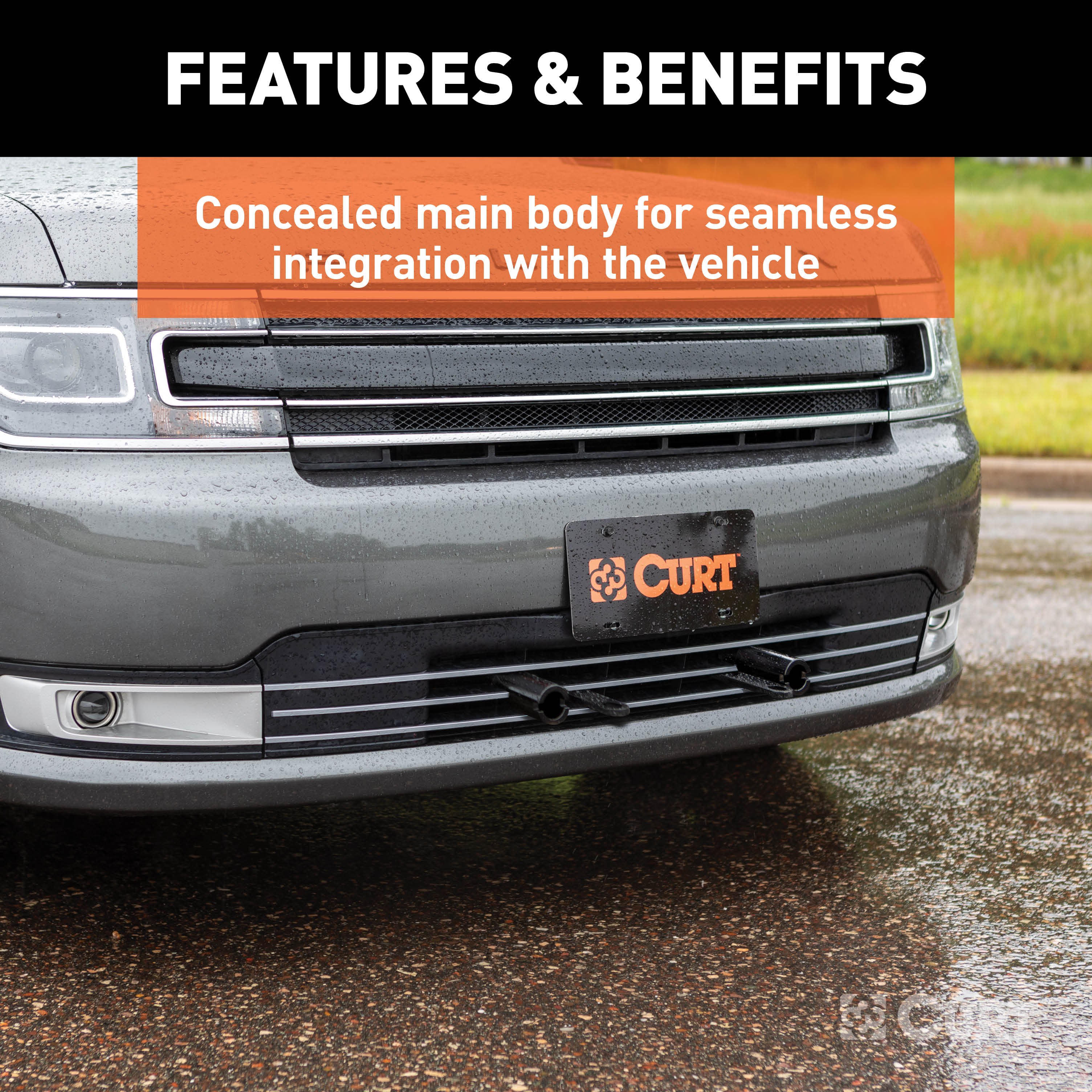 CURT 70135 Custom Tow Bar Base Plate Brackets for Dinghy Towing, Fits Select Ford Flex thumbnail 2