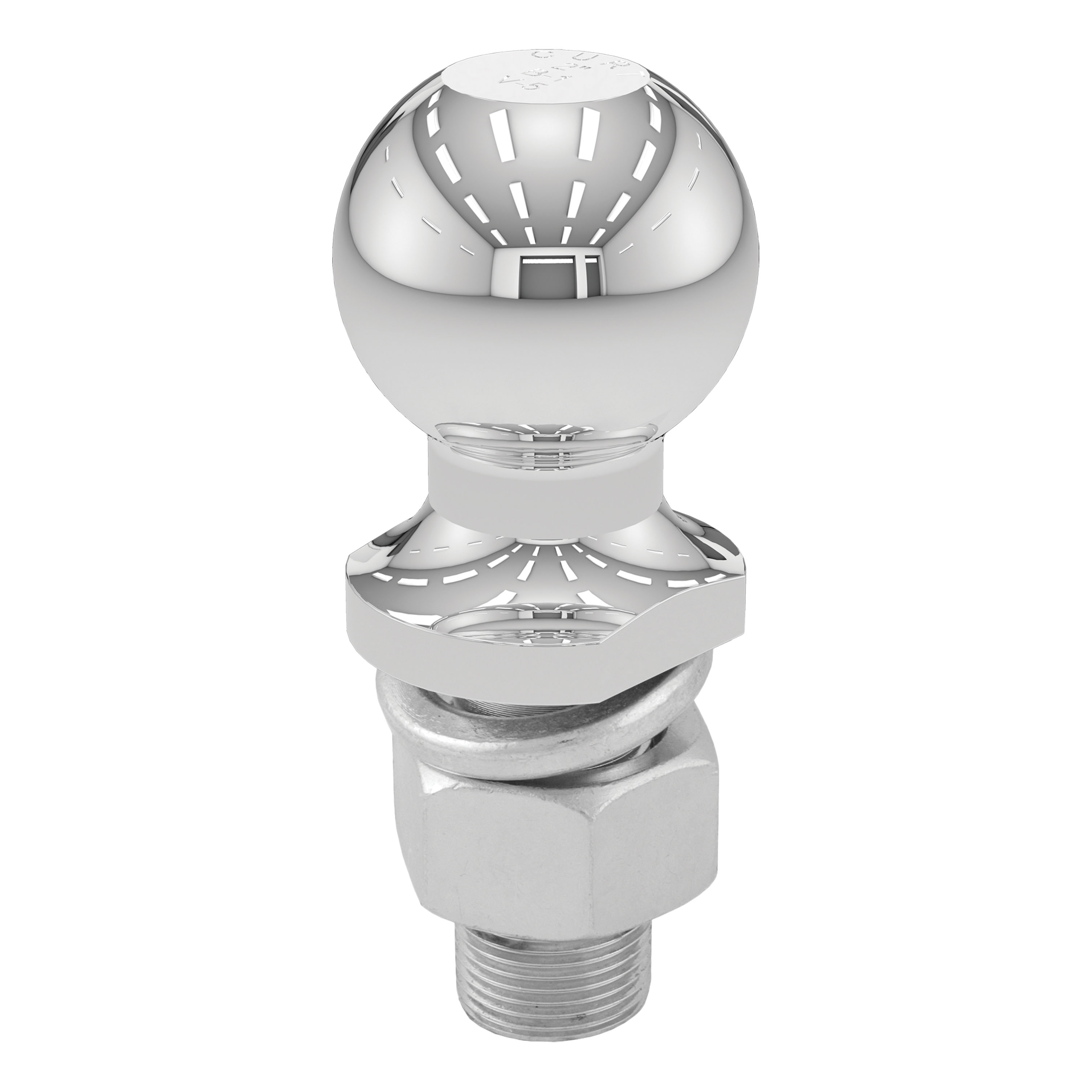 CURT 40166 Chrome Trailer Hitch Ball, 6,000 lbs, 2-Inch Diameter, 1 x 2-1/8-In Shank thumbnail 0