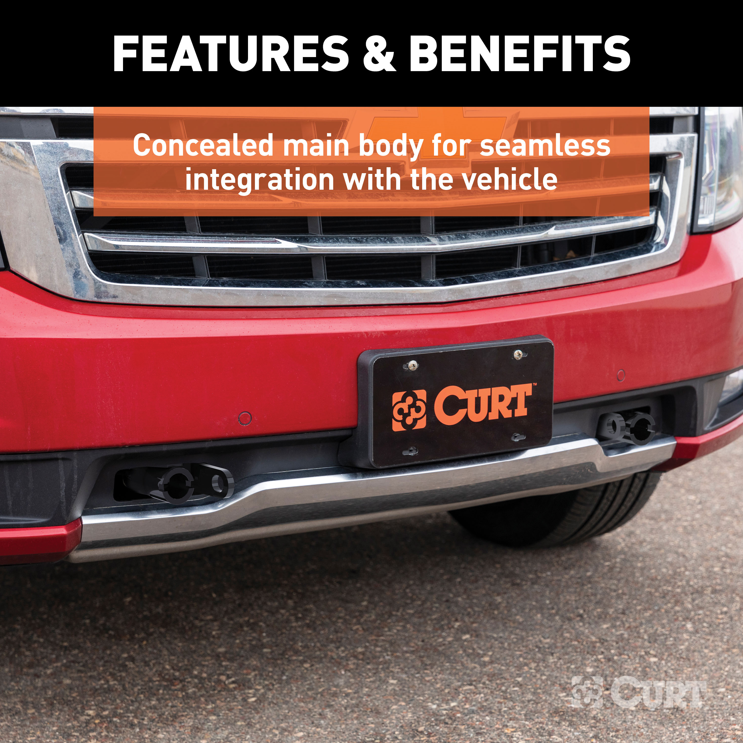 CURT 70111 Custom Tow Bar Base Plate Brackets for Dinghy Towing, Fits Select Cadillac Escalade, Chevrolet Suburban, Tahoe, GMC Yukon, XL thumbnail 2