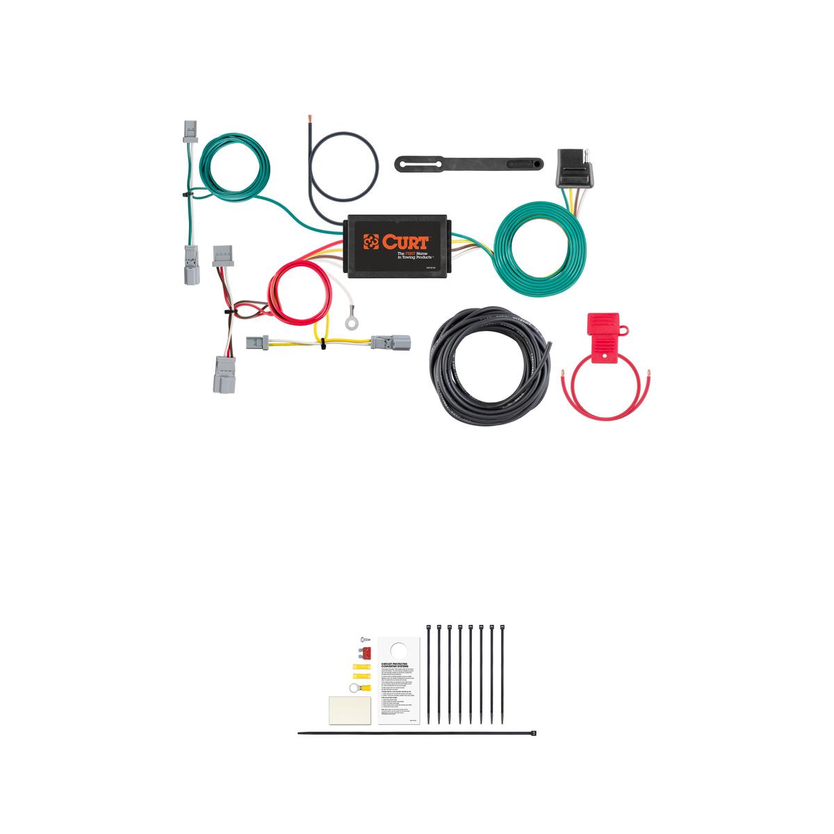 CURT 56341 Vehicle-Side Custom 4-Pin Trailer Wiring Harness, Fits Select Honda Civic thumbnail 0