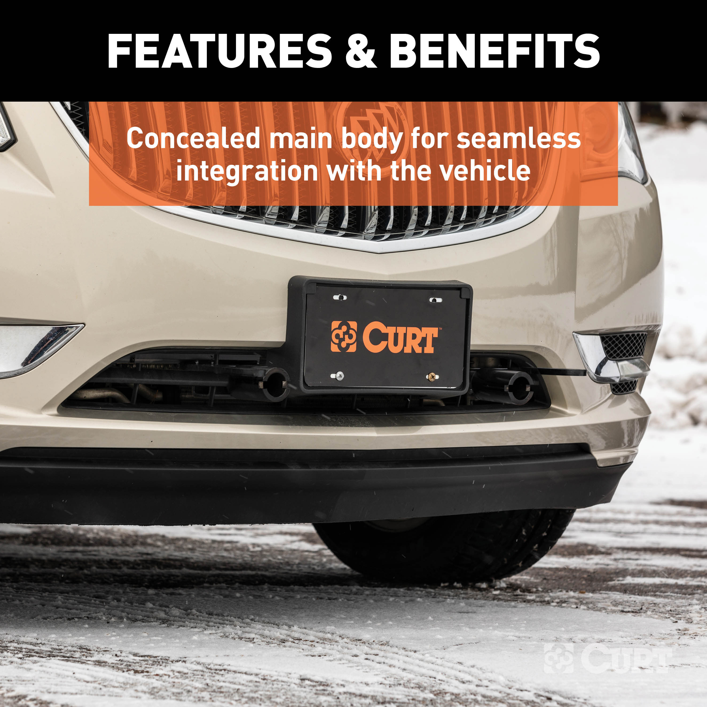 CURT 70124 Custom Tow Bar Base Plate Brackets for Dinghy Towing, Fits Select Buick Enclave thumbnail 2