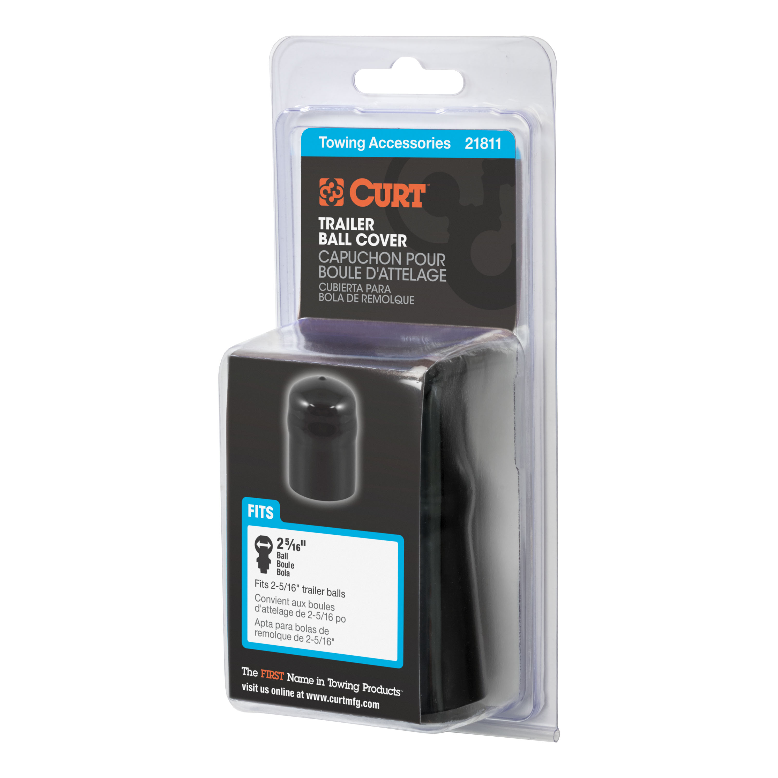 CURT 21811 Black Rubber Trailer Hitch Ball Cover, 2-5/16-Inch Diameter thumbnail 4